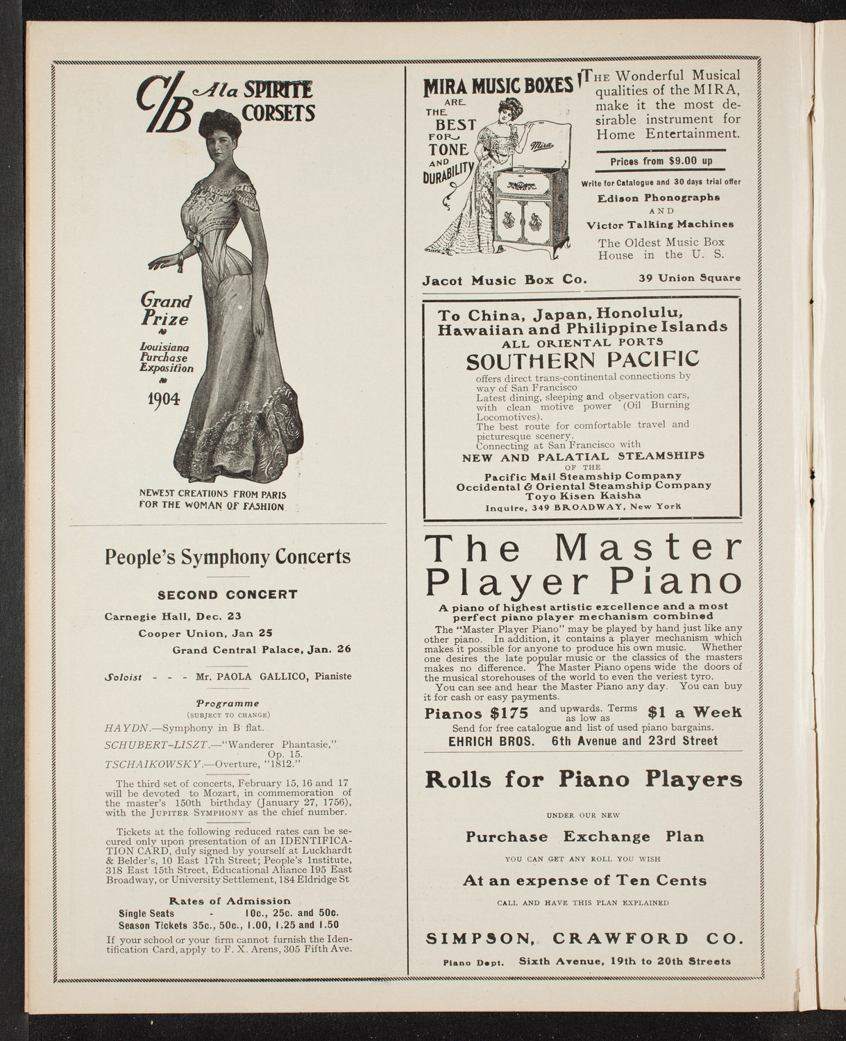 250th Anniversary of the Settlement of the Jews in the United States 1605-1905, November 30, 1905, program page 8