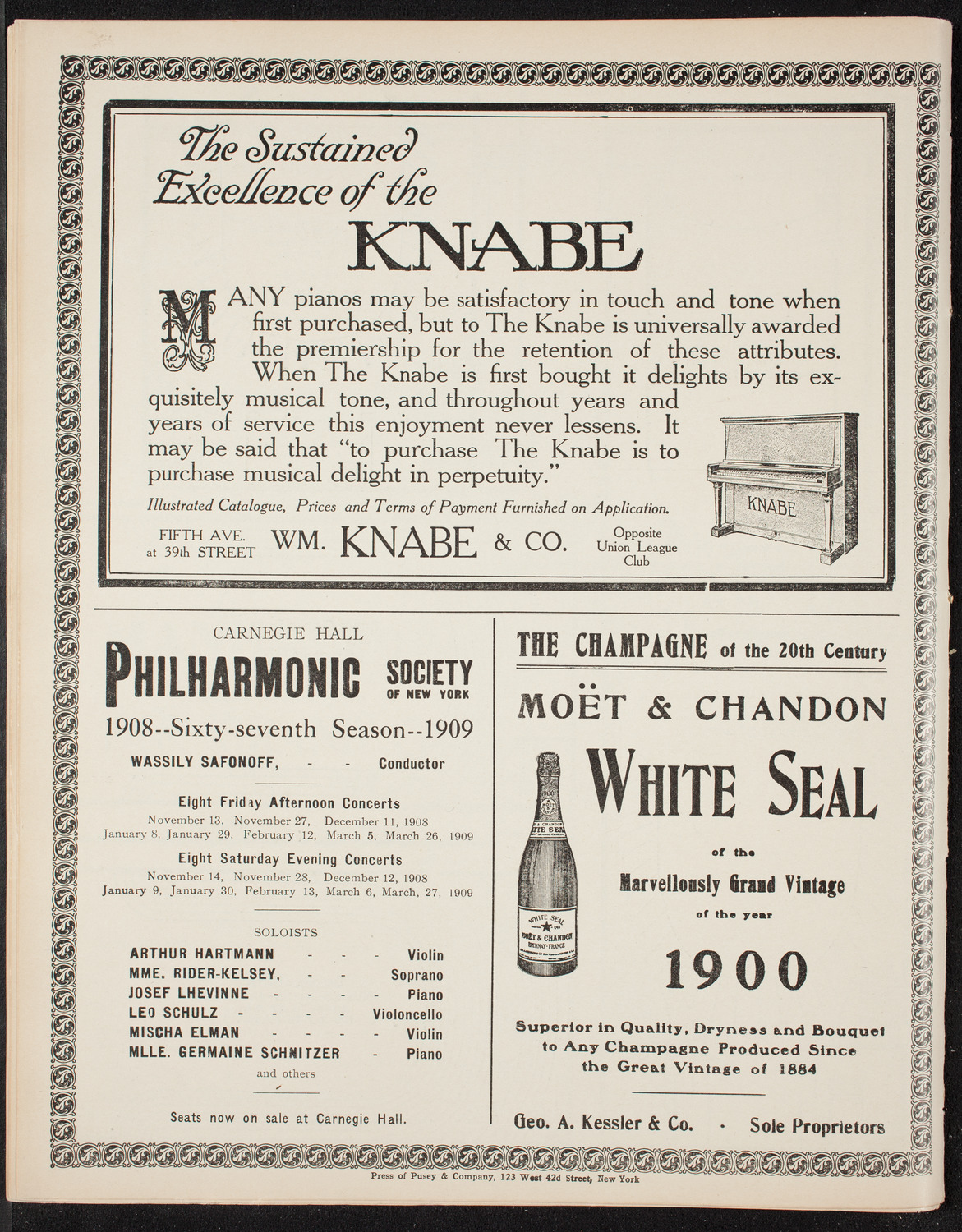 People's Symphony Concert, November 6, 1908, program page 12