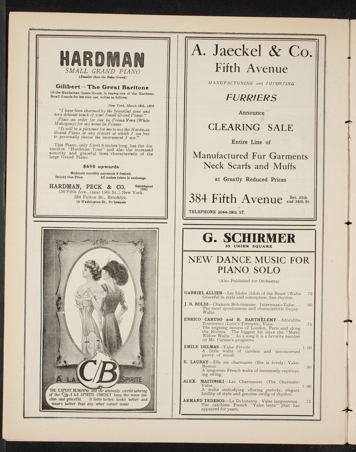 Russian Symphony Society of New York and The Ben Greet Players, February 11, 1909, program page 8