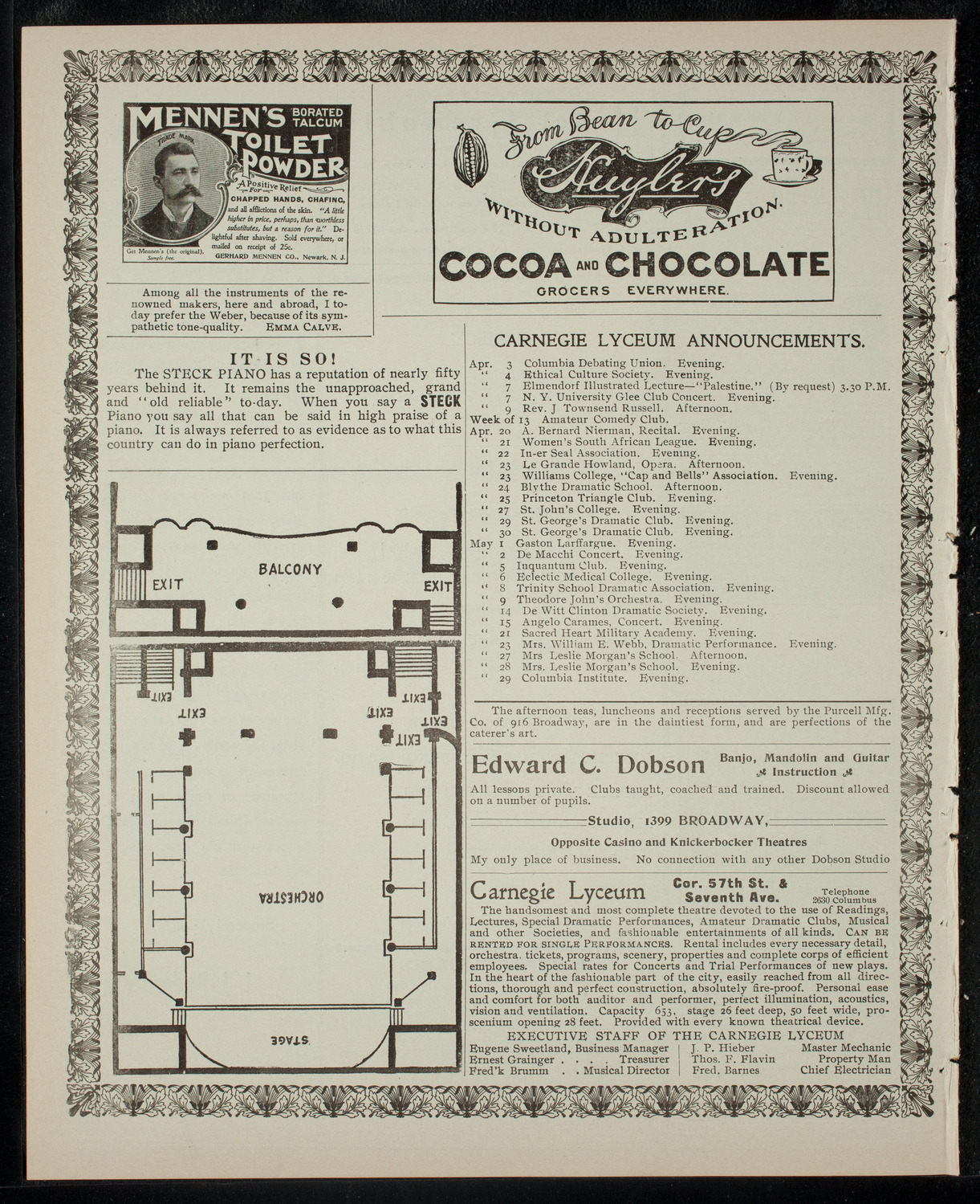 Intercollegiate Debate: Columbia University vs. Cornell University, April 3, 1903, program page 4