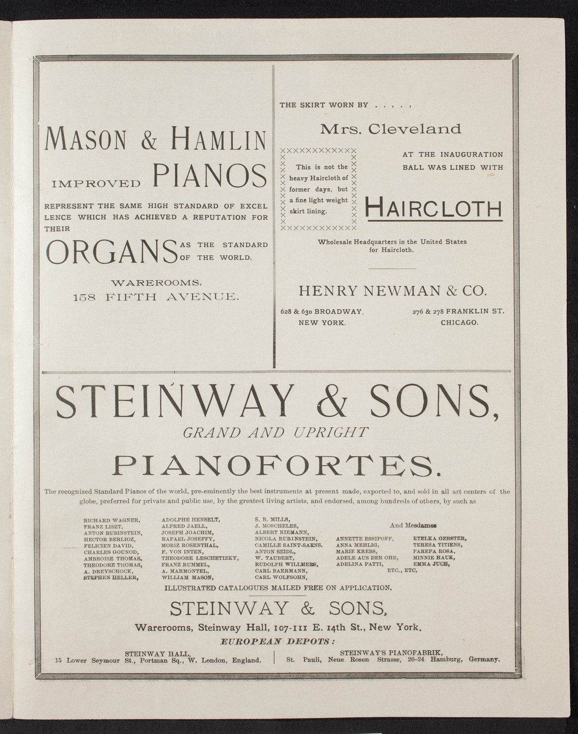 New York Symphony String Quartet, April 4, 1893, program page 3