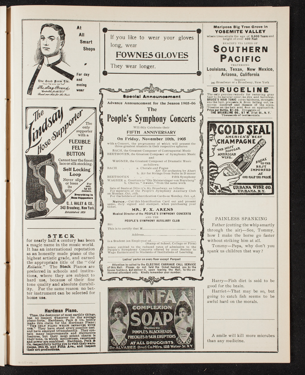 New York Banks' Glee Club, April 25, 1905, program page 9