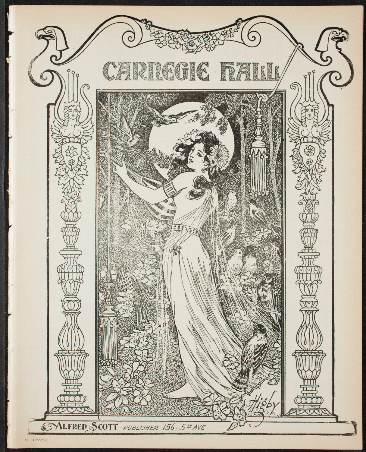 Mieczyslaw Horszowski, Piano, January 6, 1907, program page 1