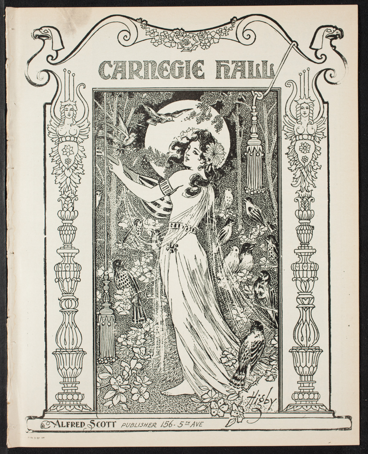 New York Symphony Orchestra, March 9, 1907, program page 1
