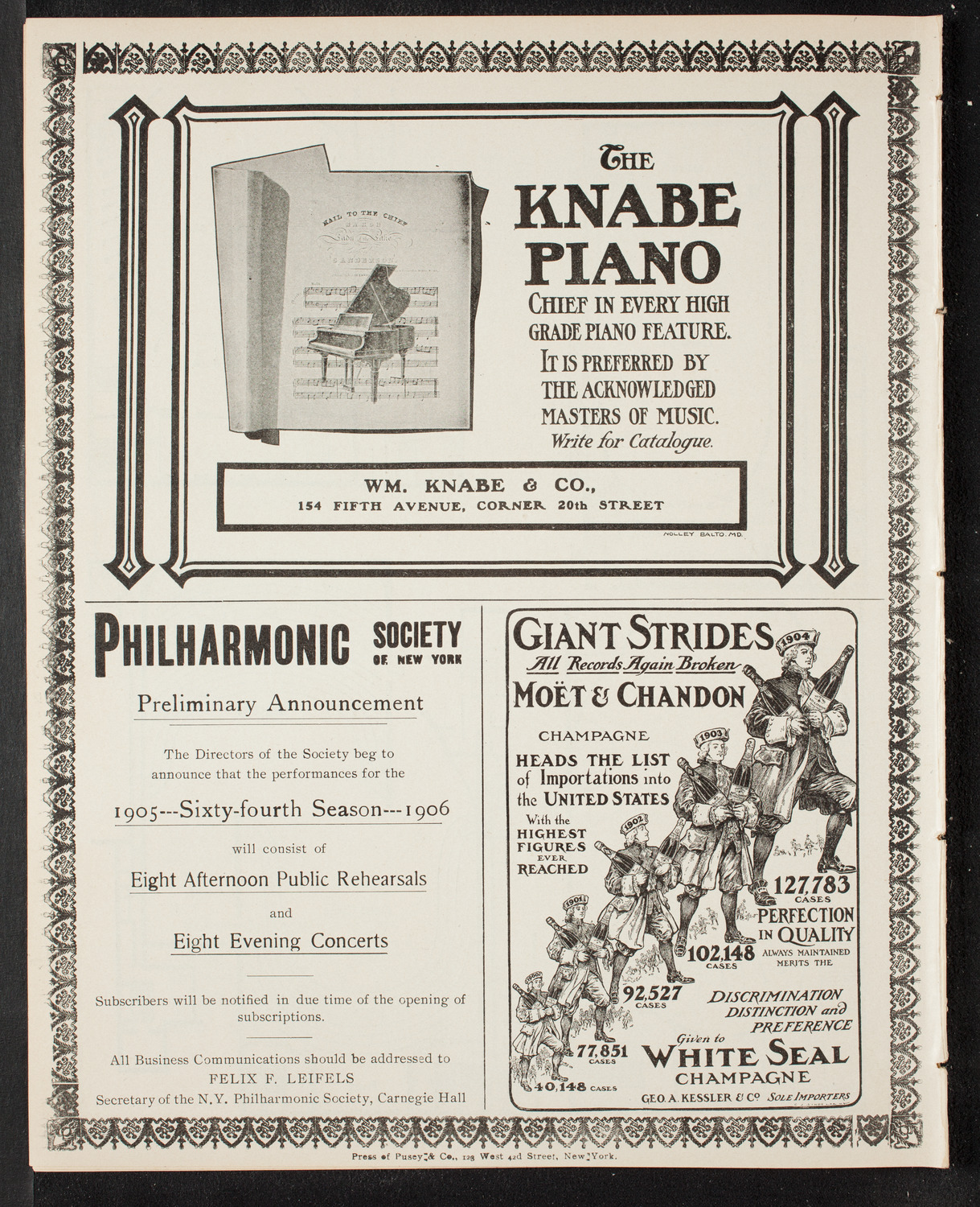 United German Singing Societies of New York, May 7, 1905, program page 12