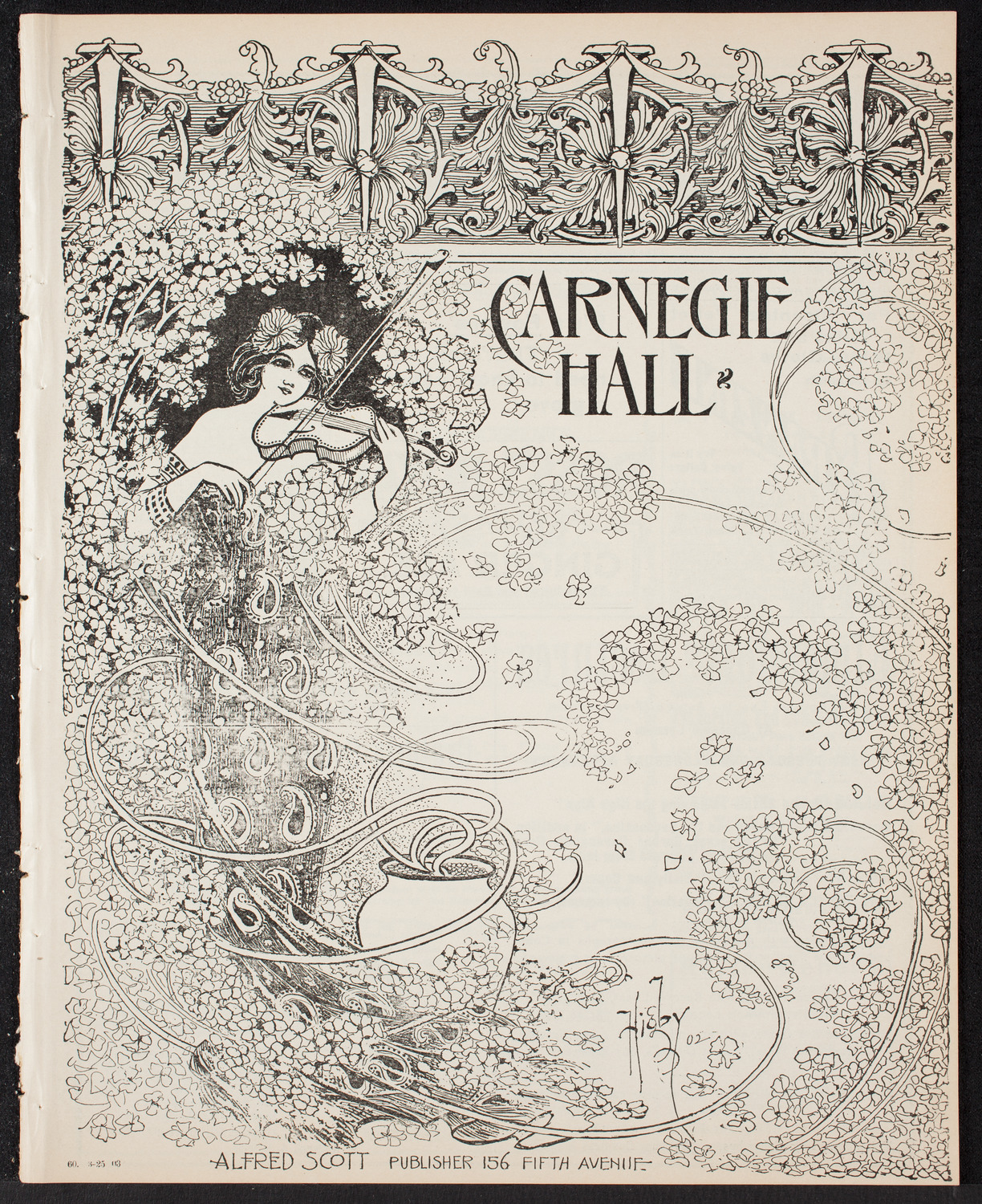 Louis A. von Gaertner Orchestral Concert, March 25, 1903, program page 1