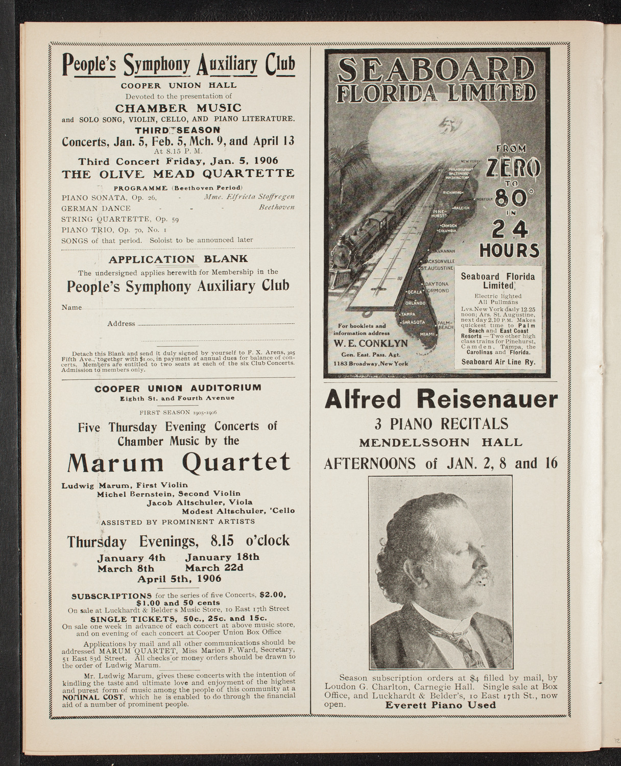 People's Symphony Concert, December 23, 1905, program page 10