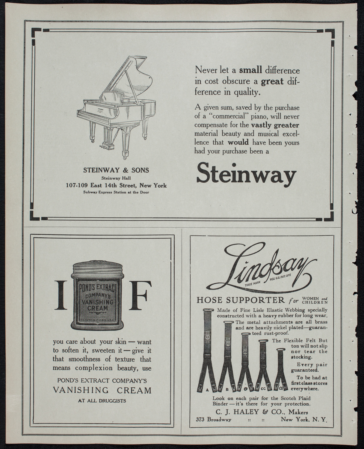 Clef Club Orchestra / Benefit: Music School Settlement for Colored People of the City of New York, February 12, 1913, program page 4