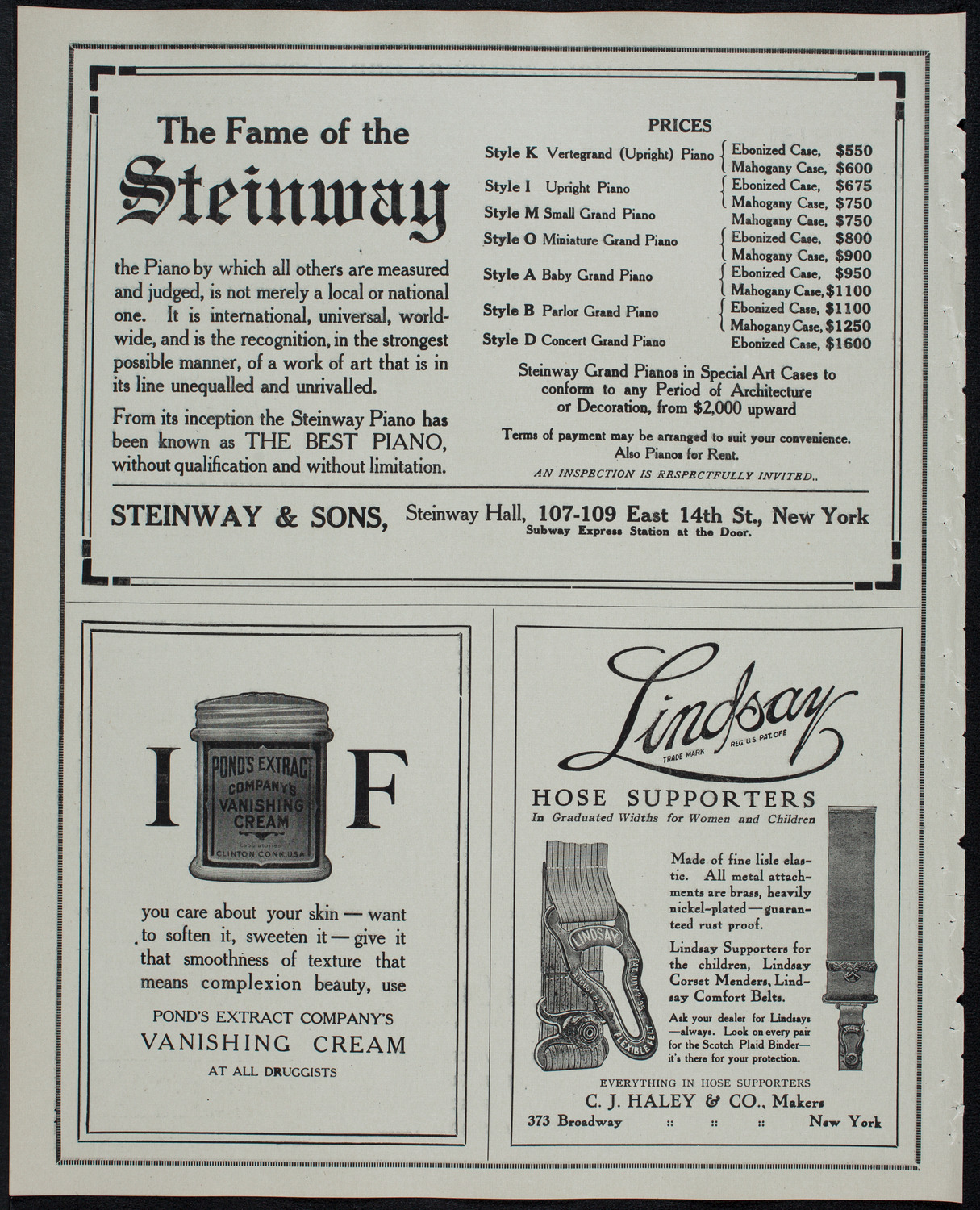 Elena Gerhardt, Soprano, April 15, 1913, program page 4