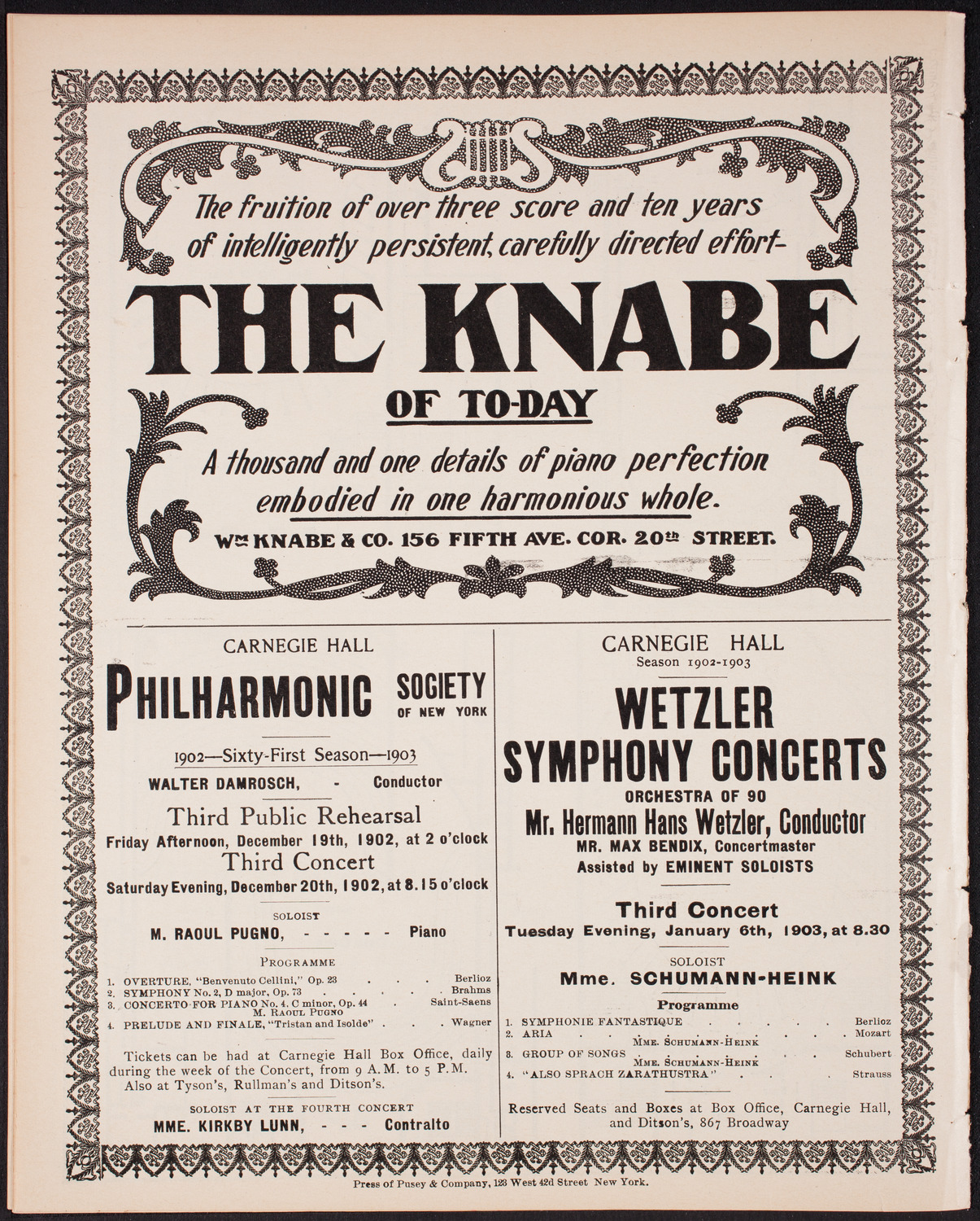 Benefit: German Hospital and Dispensary, December 14, 1902, program page 12