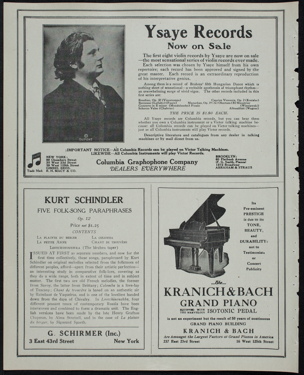 People's Symphony Concert, March 23, 1913, program page 6