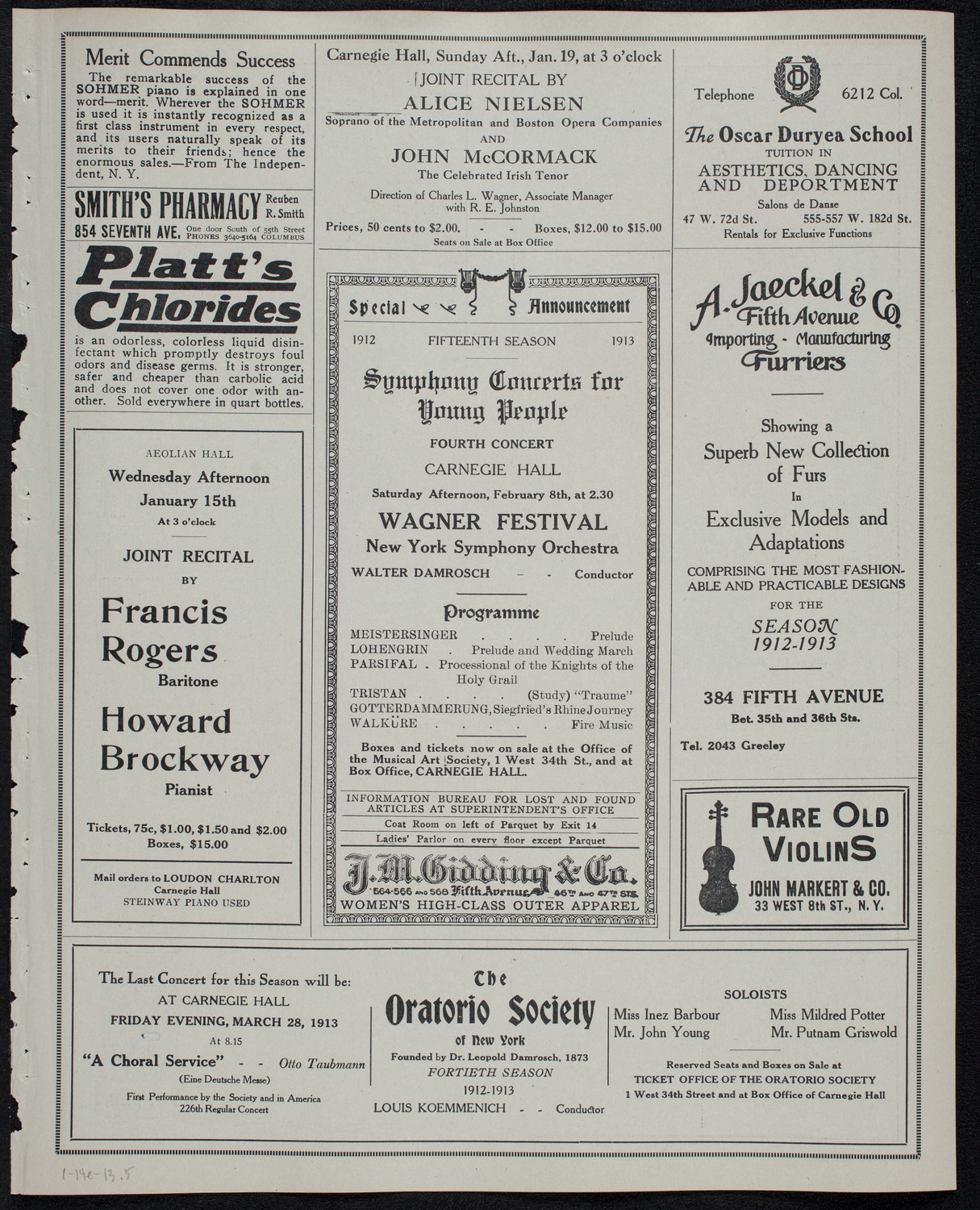 Lecture by Roald Amundsen: The Discovery of the South Pole, January 14, 1913, program page 9