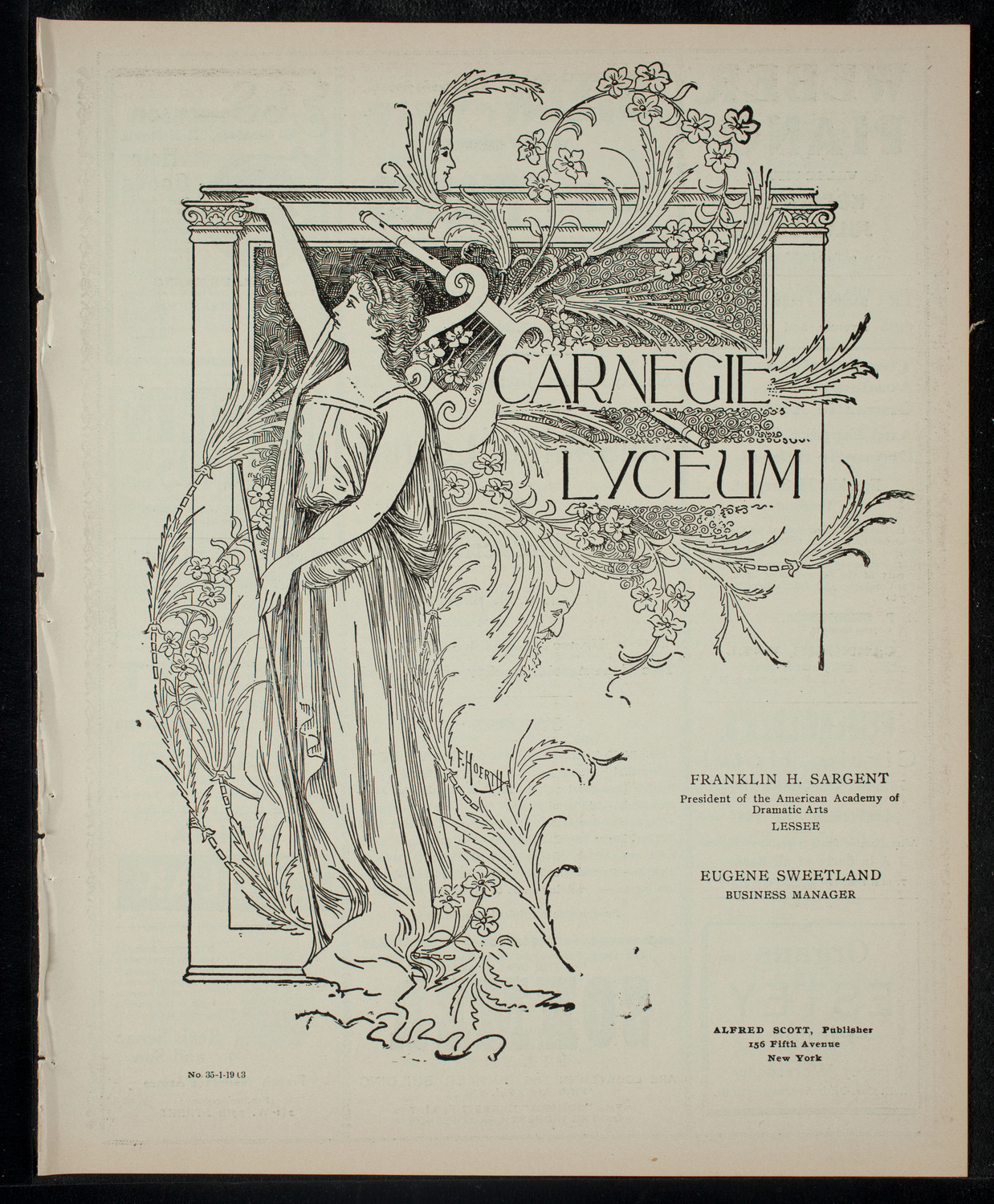 Lecture by Col. E.A. Hauers, January 19, 1903, program page 1