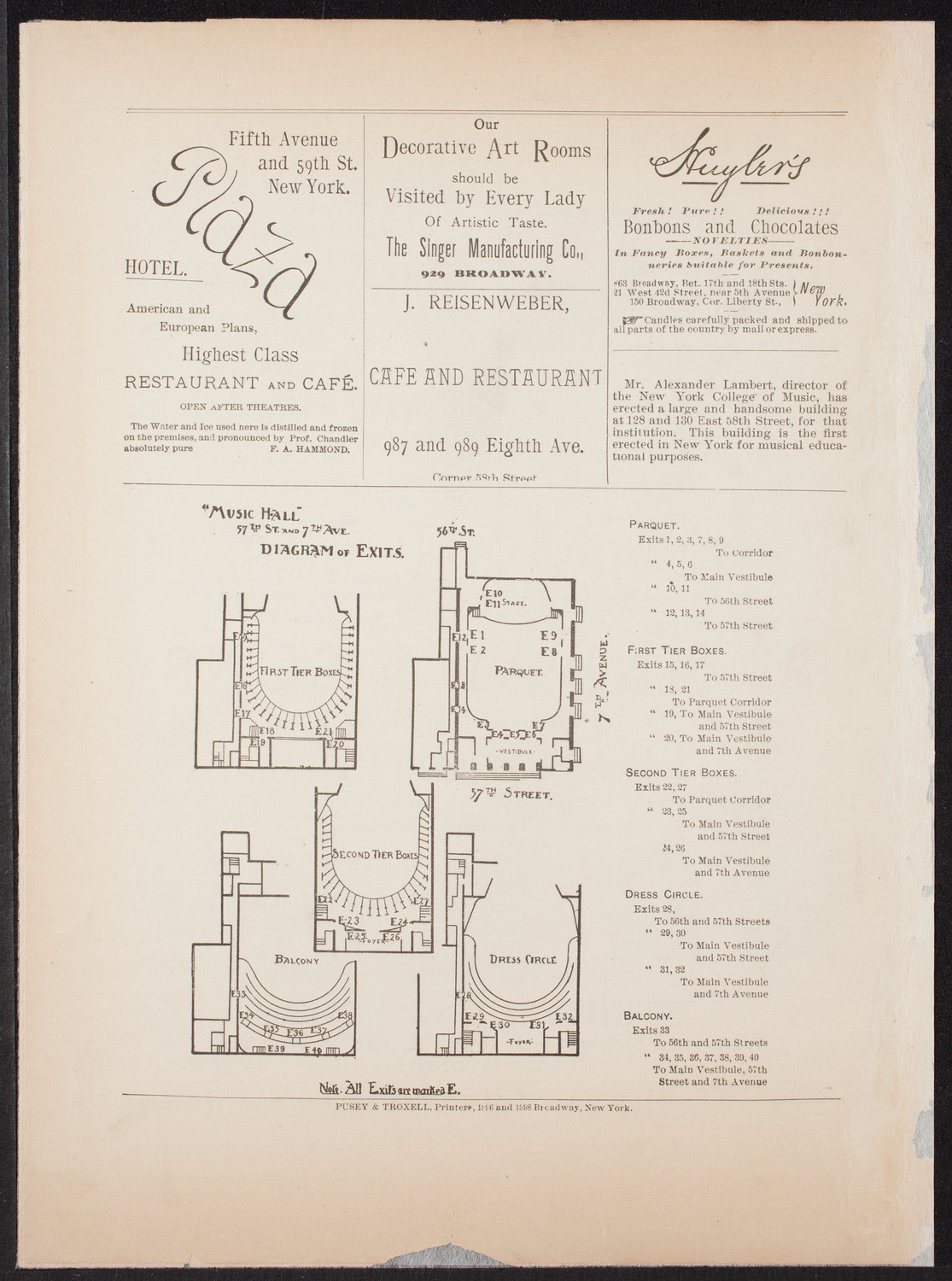 Lecture-Recital by Thora Bjorn, May 19, 1892, program page 4