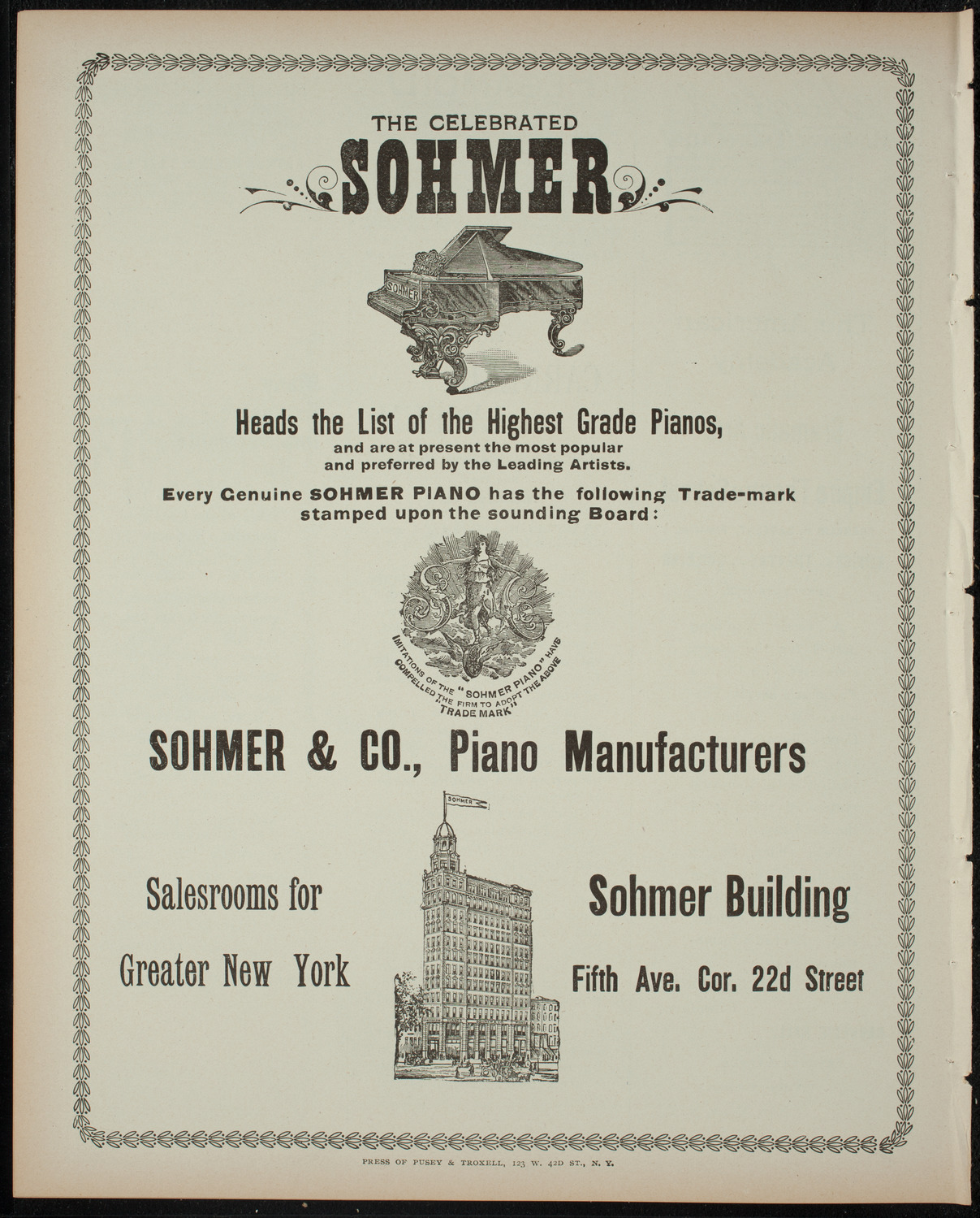 Students' Dramatic Club, April 18, 1899, program page 8