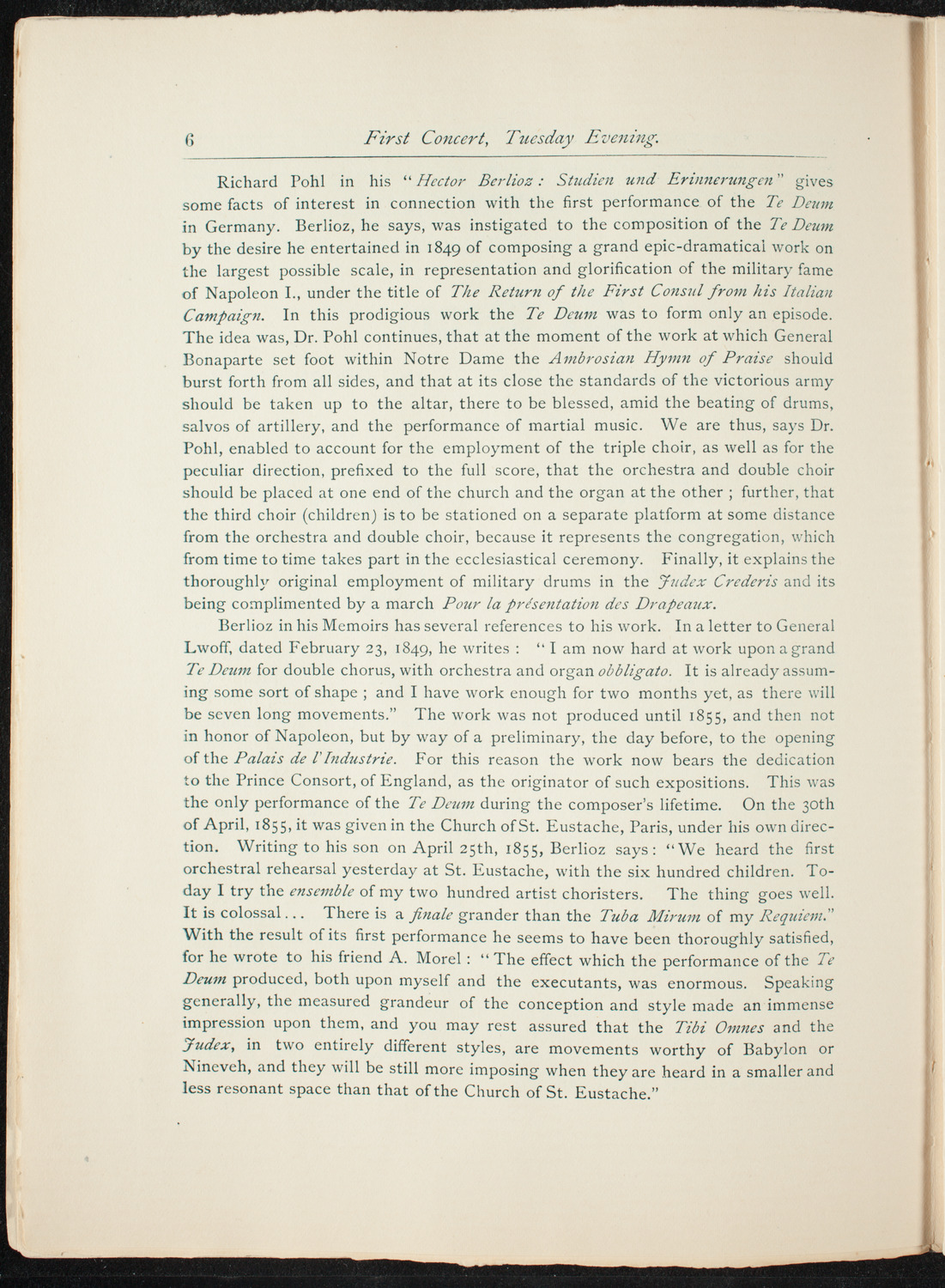 Opening Week Music Festival: Opening Night of Carnegie Hall, May 5, 1891, program notes page 22