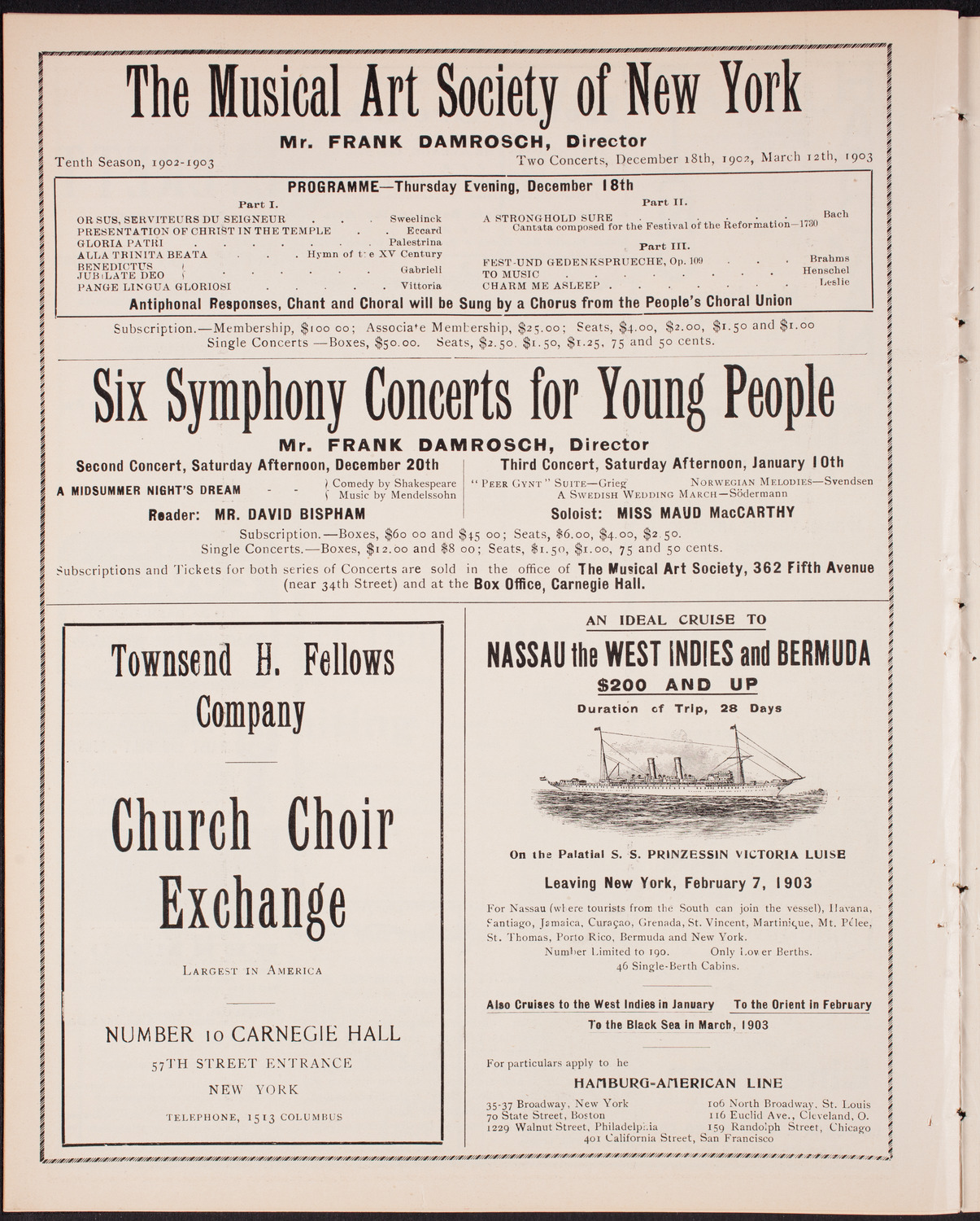 Creatore and His Italian Band, December 14, 1902, program page 8