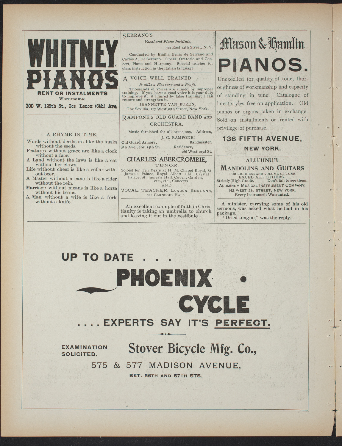 William H. Barber, March 1, 1897, program page 2