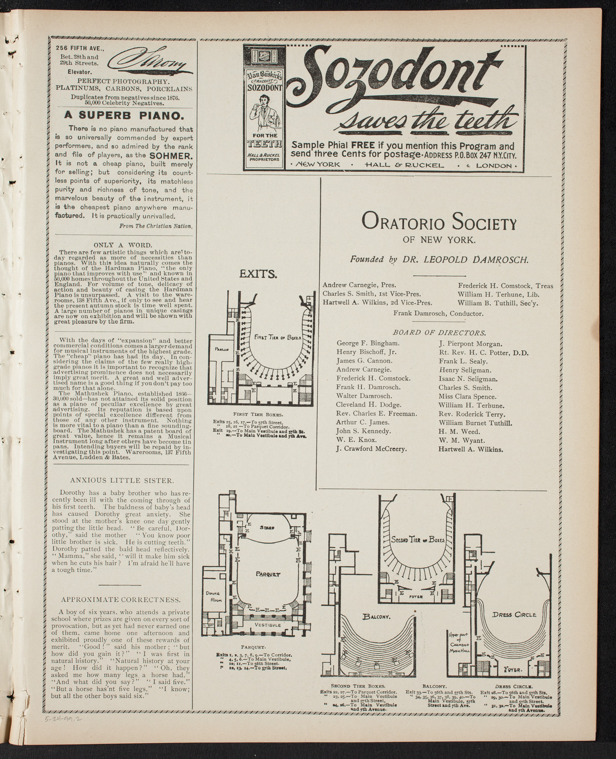 Graduation: Packard's Business College, May 24, 1899, program page 3