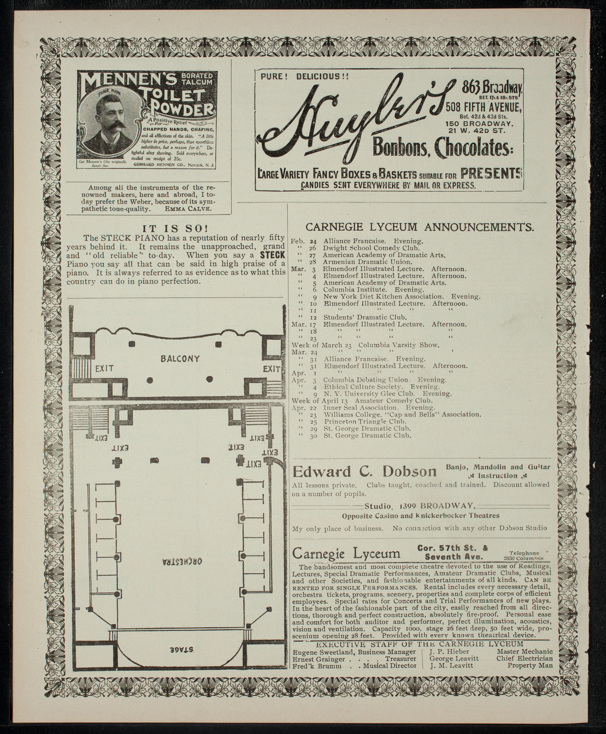 The People's Institute Club, February 23, 1903, program page 4