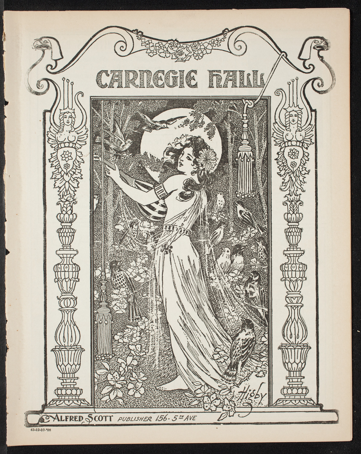 Russian Symphony Society of New York, December 10, 1908, program page 1