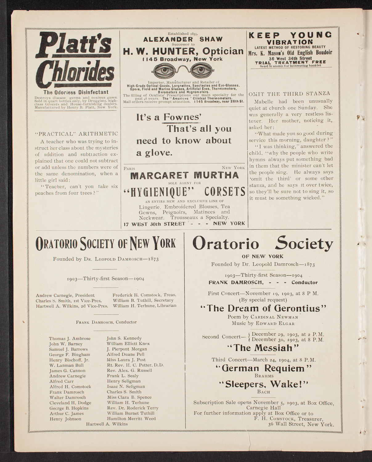 Sousa and His Band, October 4, 1903, program page 2