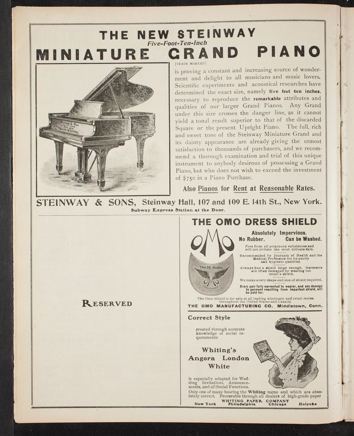 Metropolitan Street Railway Association Meeting and Vaudeville Program, October 7, 1905, program page 4