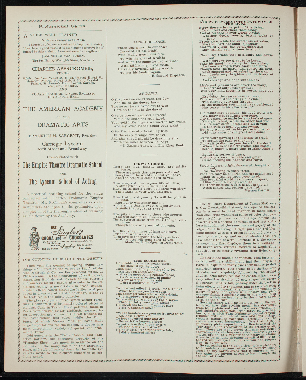 Graduation: New York University Medical Department, May 4, 1897, program page 2