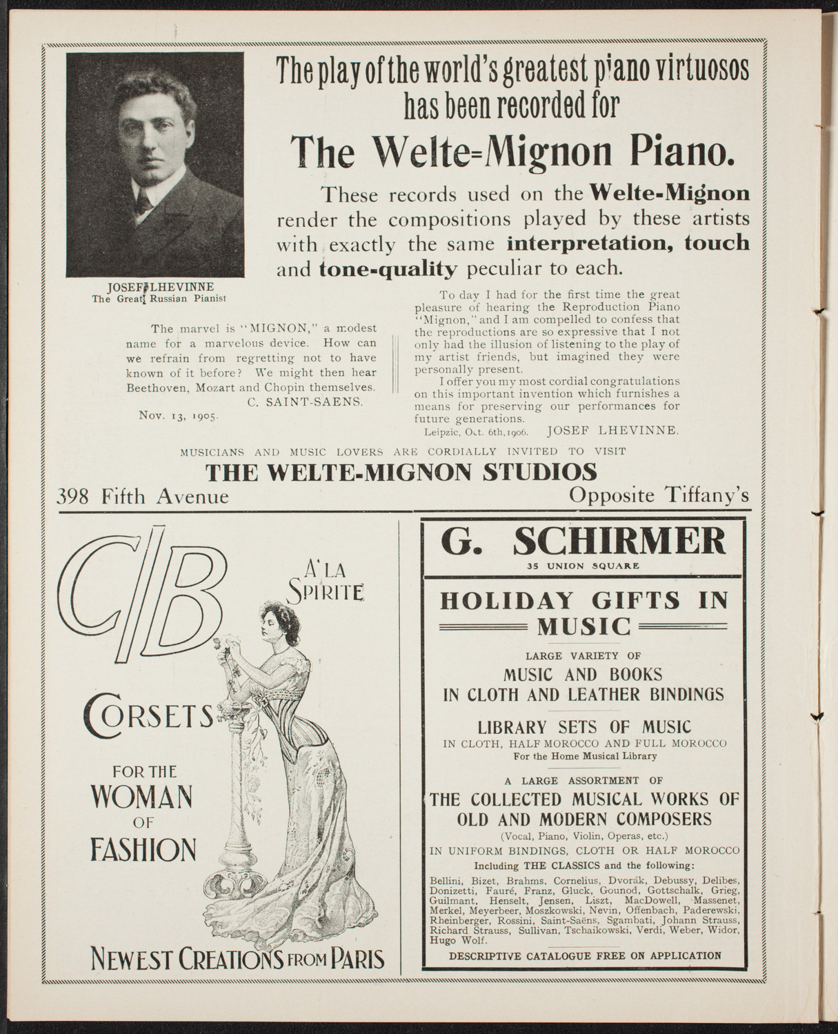 Royal Welsh Male Choir, December 16, 1906, program page 8
