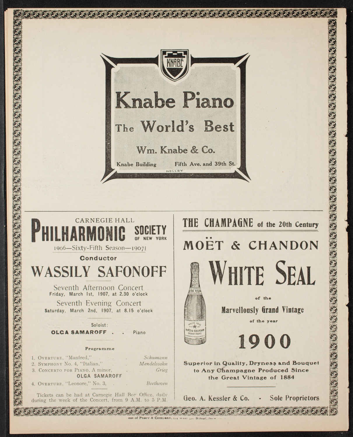 New York Banks' Glee Club, February 14, 1907, program page 12
