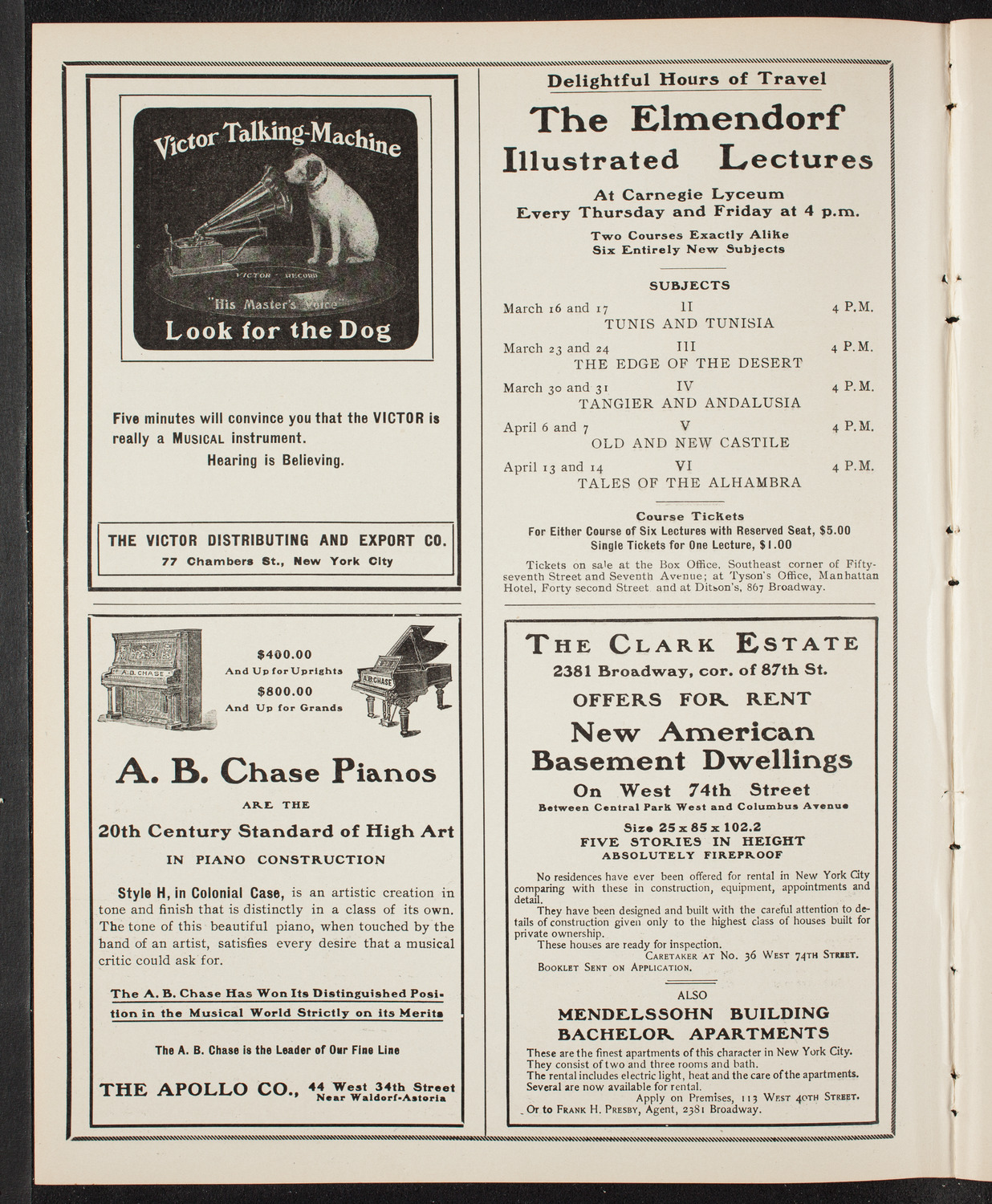 Benefit: Orthopedic Hospital, March 13, 1905, program page 2