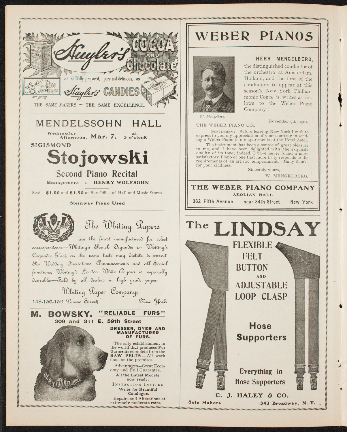 Elmendorf Lecture: The Rhine, March 5, 1906, program page 6
