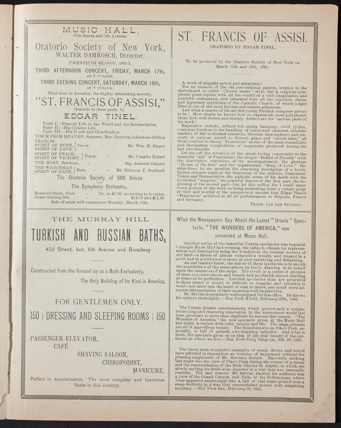 Damrosch Sunday Concert: Grand Wagner Night, March 5, 1893, program page 7