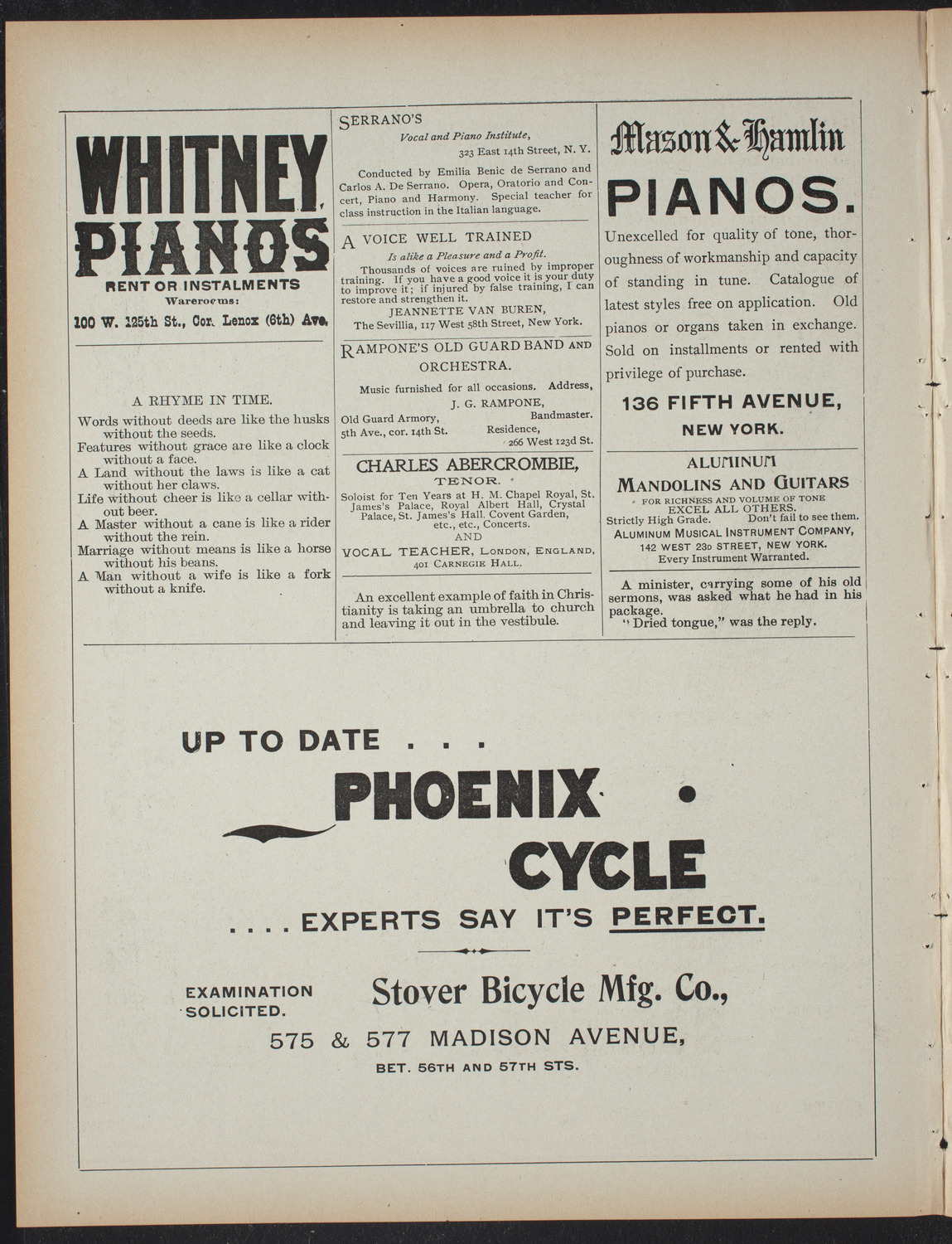 Alexandria Herzberg, March 16, 1897, program page 2