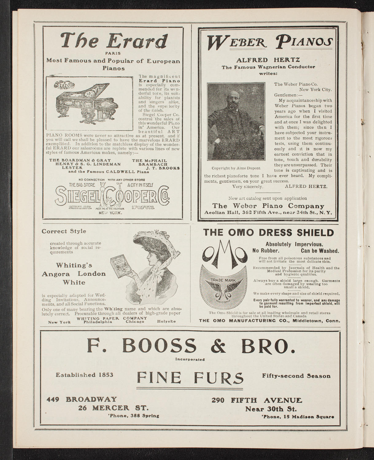 Emma Eames, Soprano, and Eugène Ysaÿe, Violin, with the New York Symphony Orchestra, March 30, 1905, program page 6