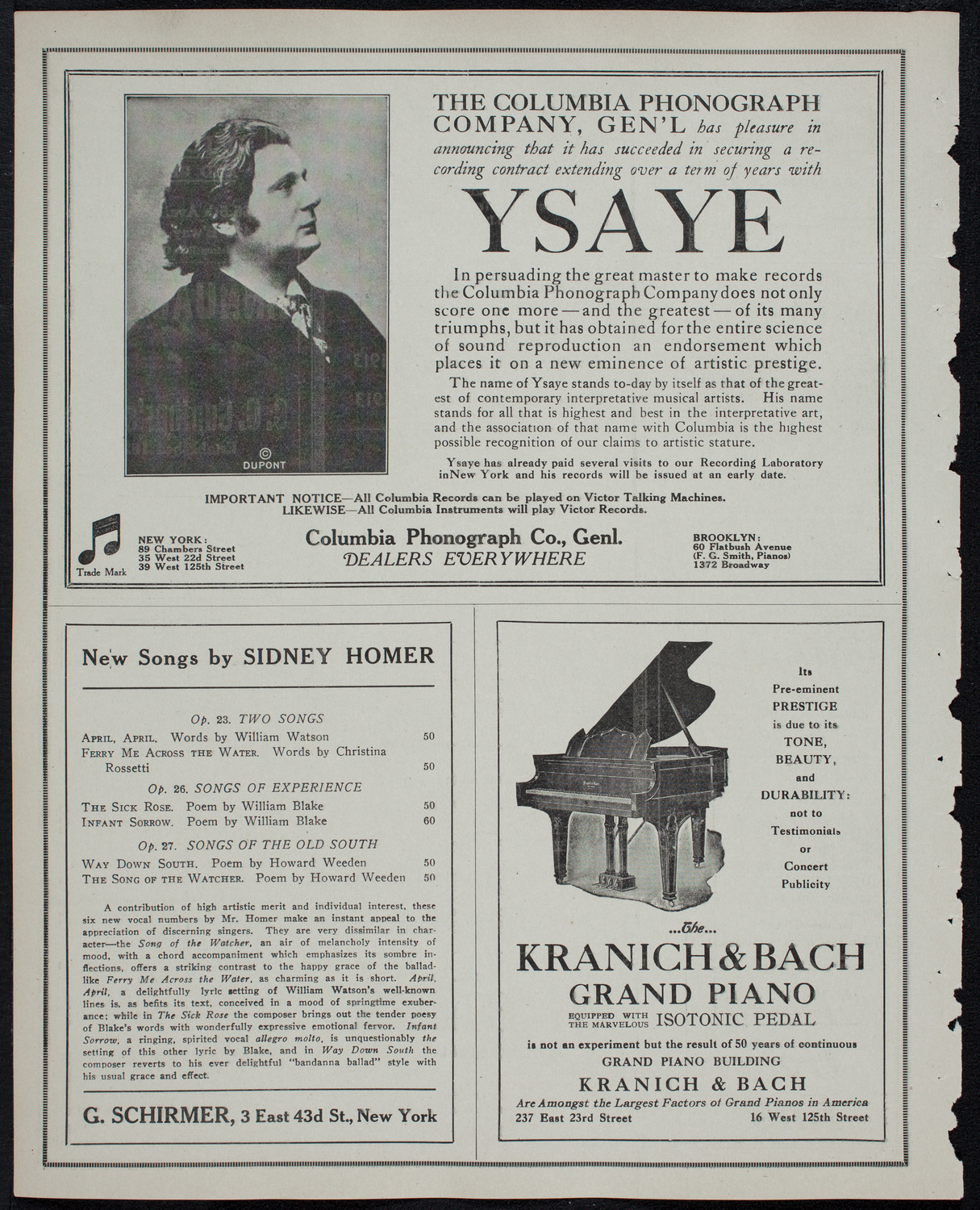 New York Philharmonic, January 30, 1913, program page 6