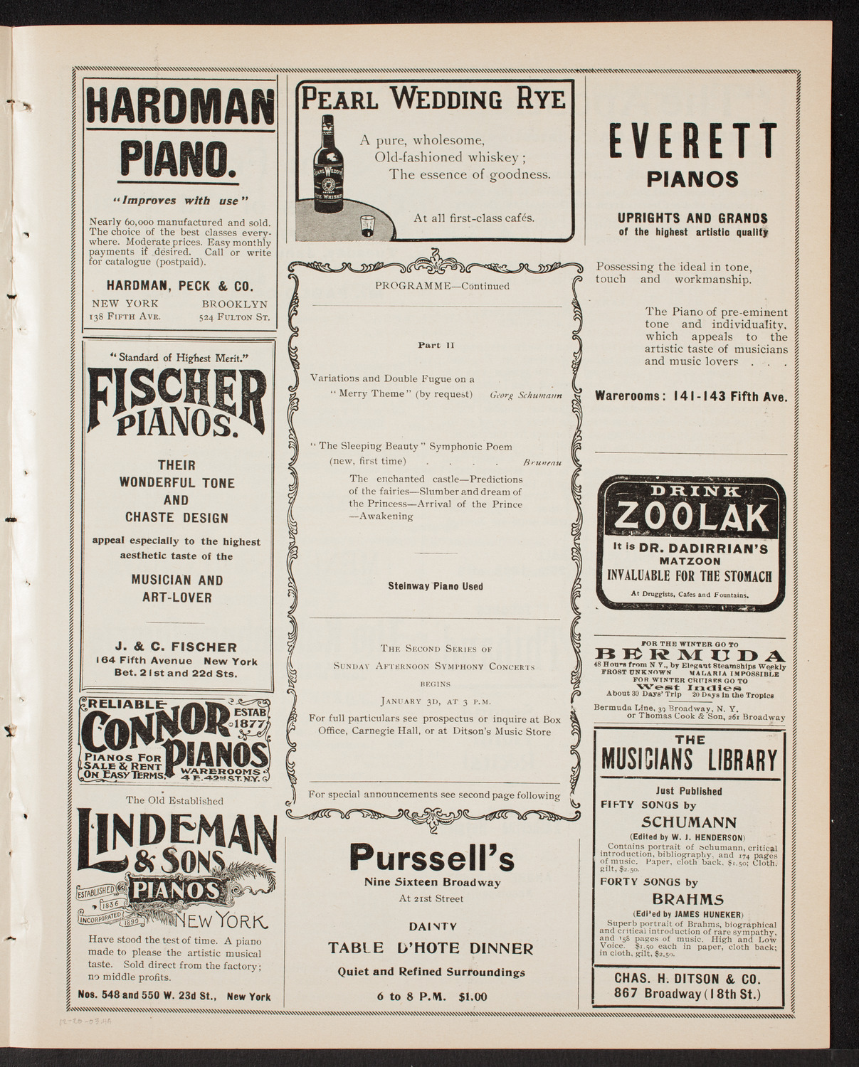New York Symphony Orchestra, December 20, 1903, program page 7