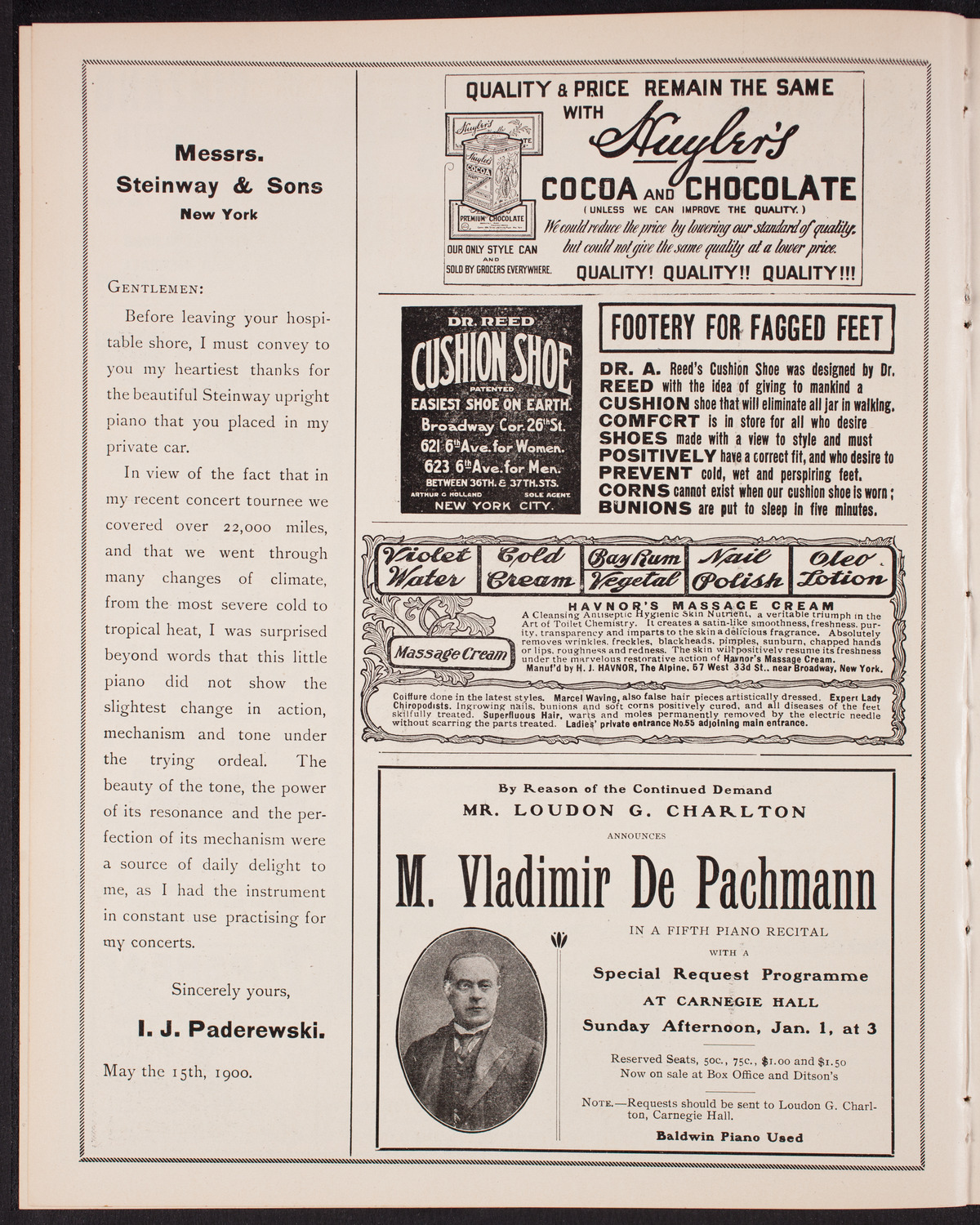 Sousa and His Band, December 27, 1904, program page 4