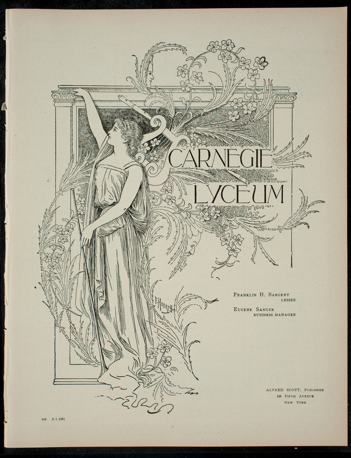 Grand Concert by The Severn Trio, May 1, 1901, program page 1