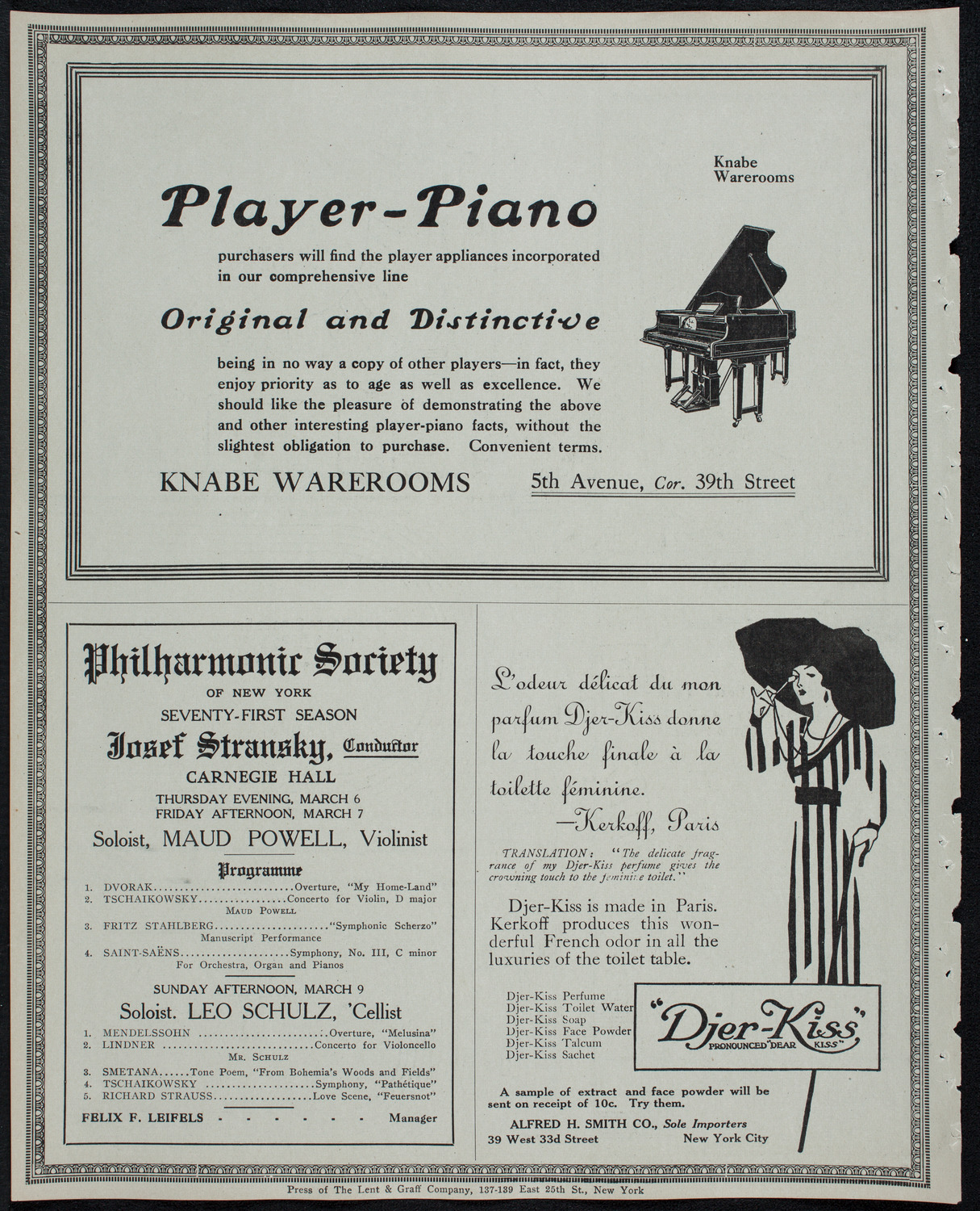New York Philharmonic, March 2, 1913, program page 12