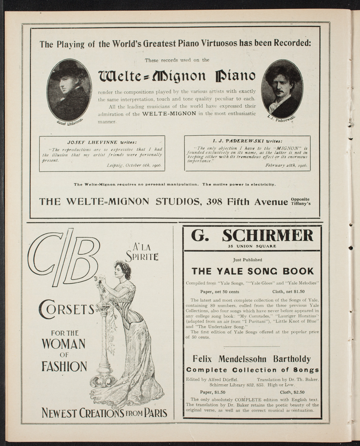 New York Philharmonic, January 25, 1907, program page 8
