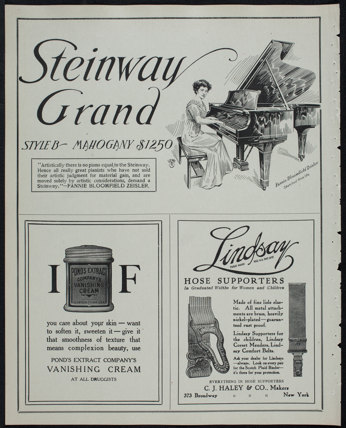 People's Symphony Concert, April 20, 1913, program page 4