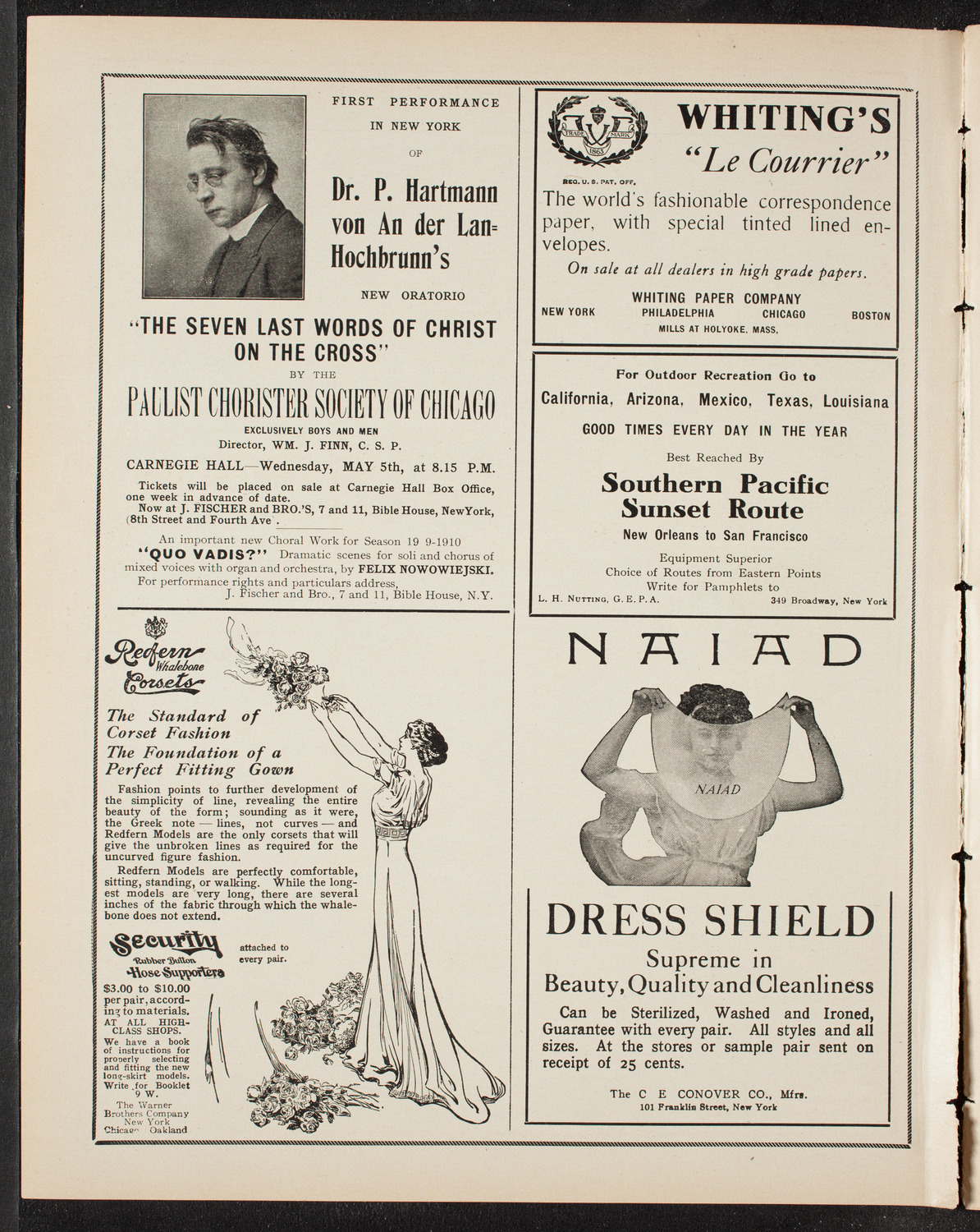 Dresden Philharmonic Orchestra, April 10, 1909, program page 2