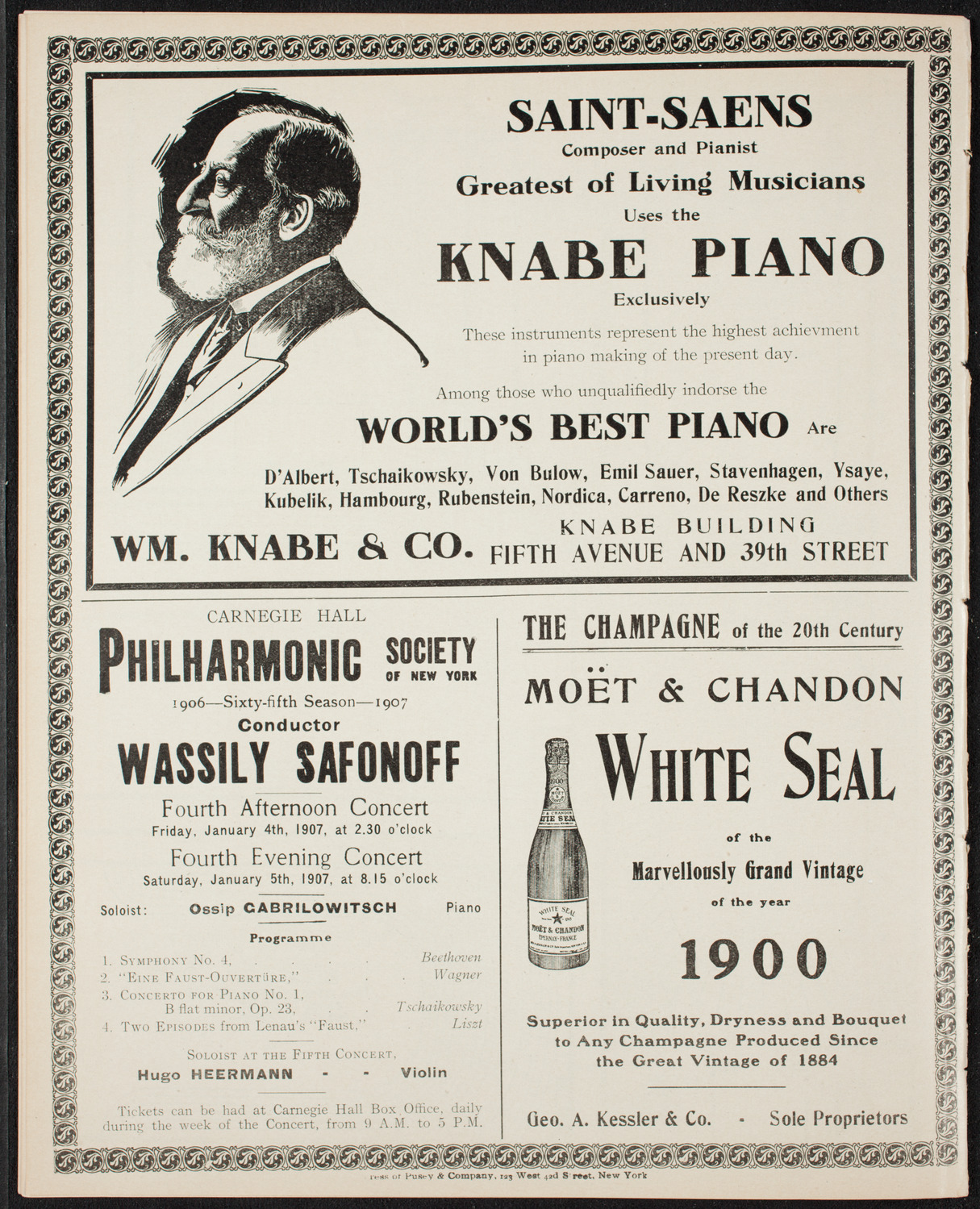 New York Philharmonic, December 21, 1906, program page 14