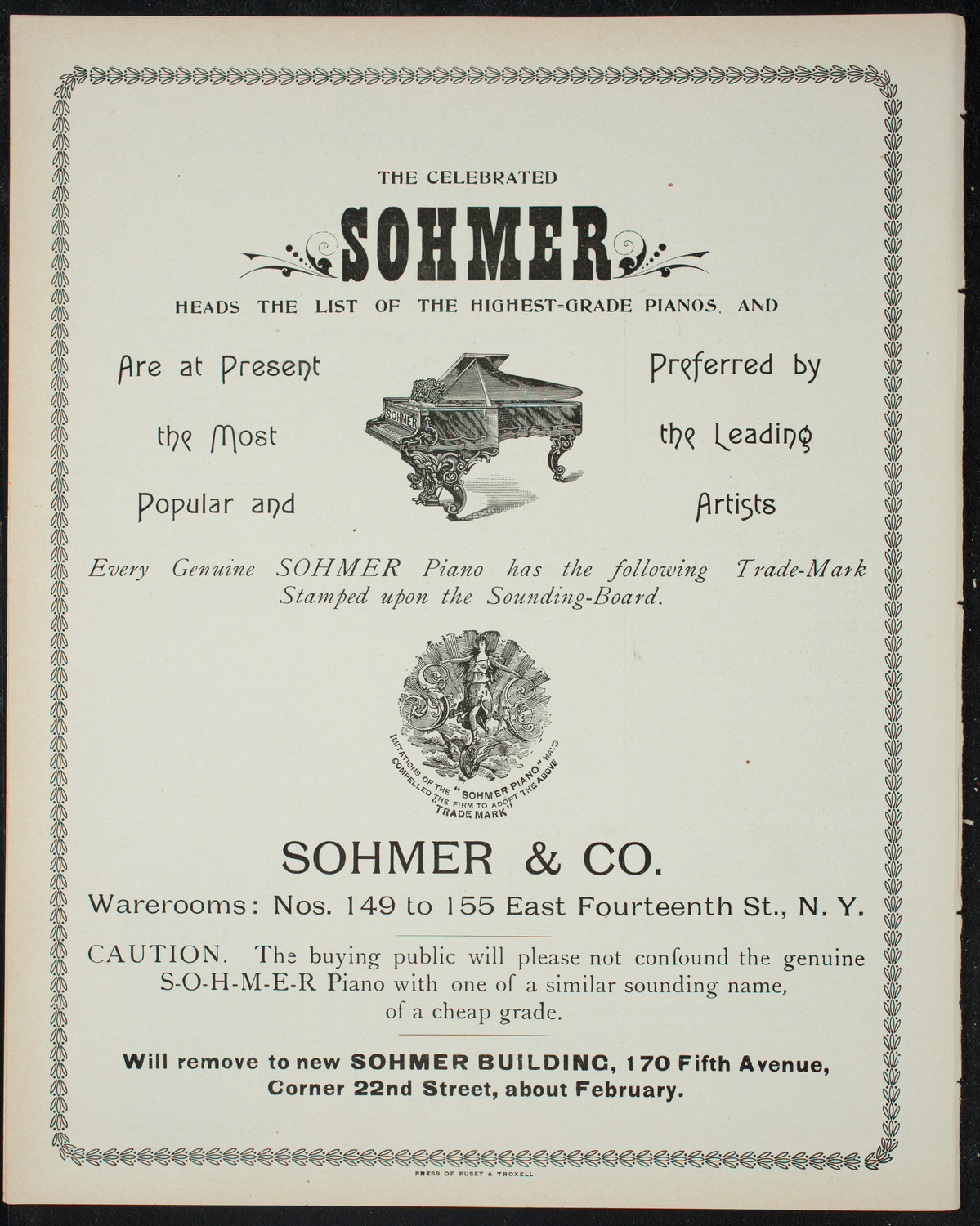 Amateur Comedy Club, December 13, 1897, program page 8