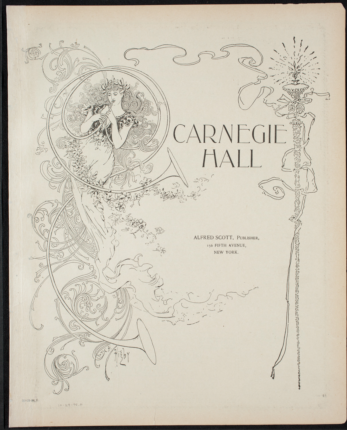 Moriz Rosenthal, Piano, October 29, 1898, program page 1