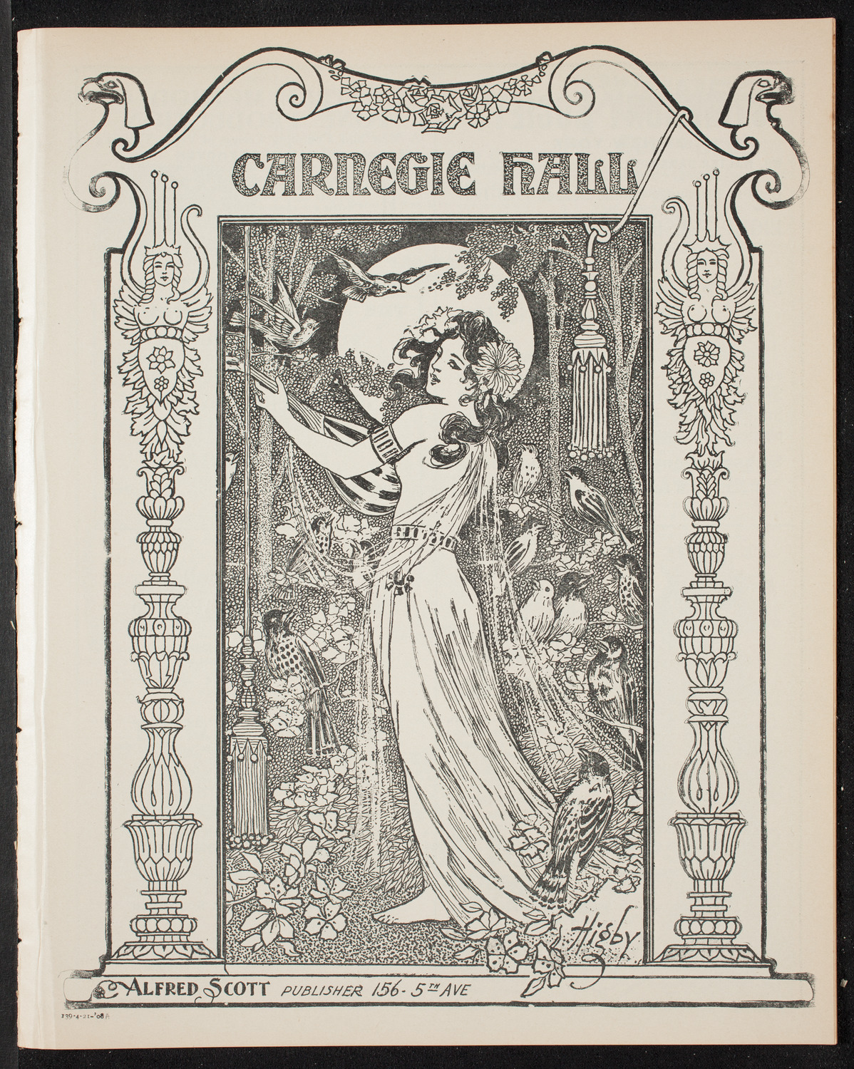 Harold Bauer, Piano, April 21, 1908, program page 1