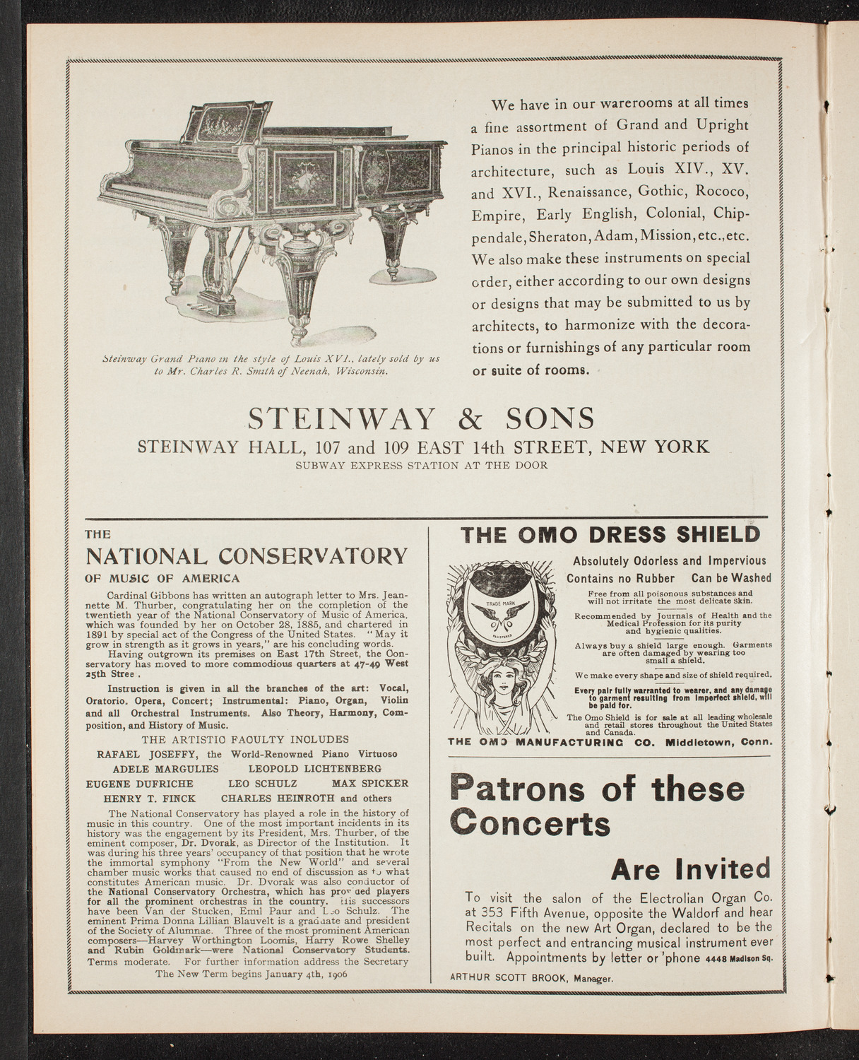 New York Philharmonic, January 13, 1906, program page 4