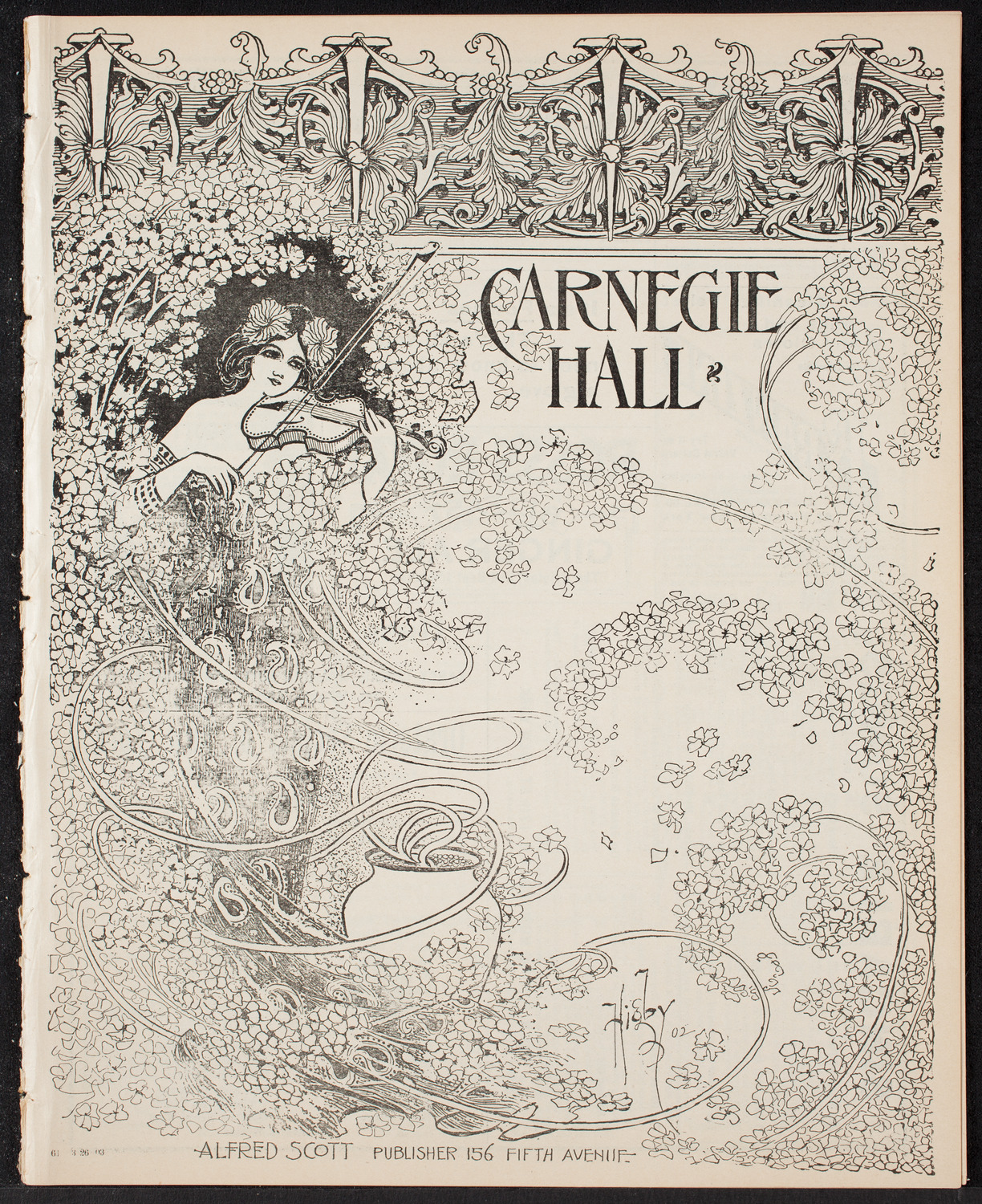 Oratorio Society of New York, March 26, 1903, program page 1