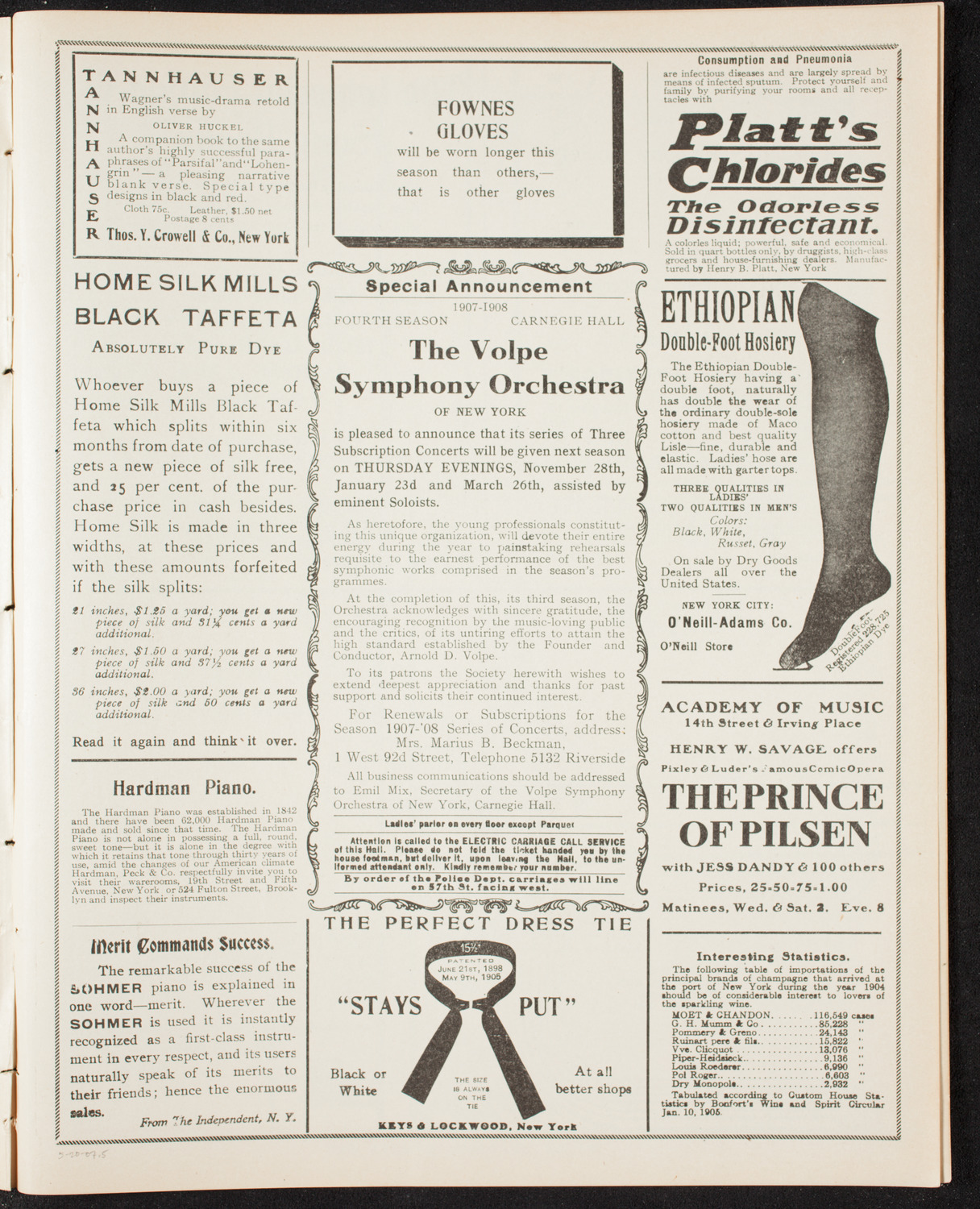 Graduation: Packard Commercial School, May 20, 1907, program page 9